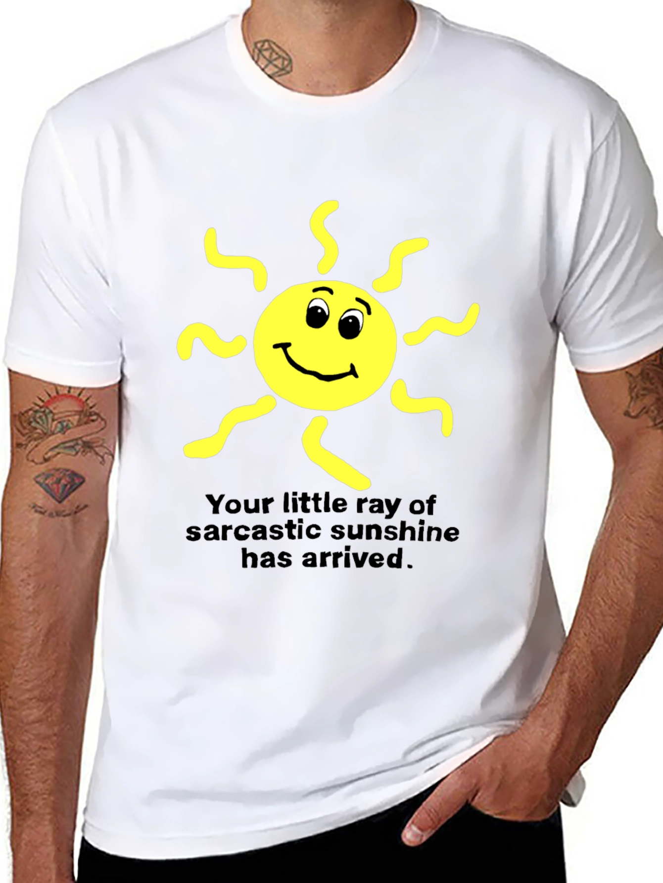 Sarcastic Sunshine Graphic Tee - Black Cotton T-Shirt