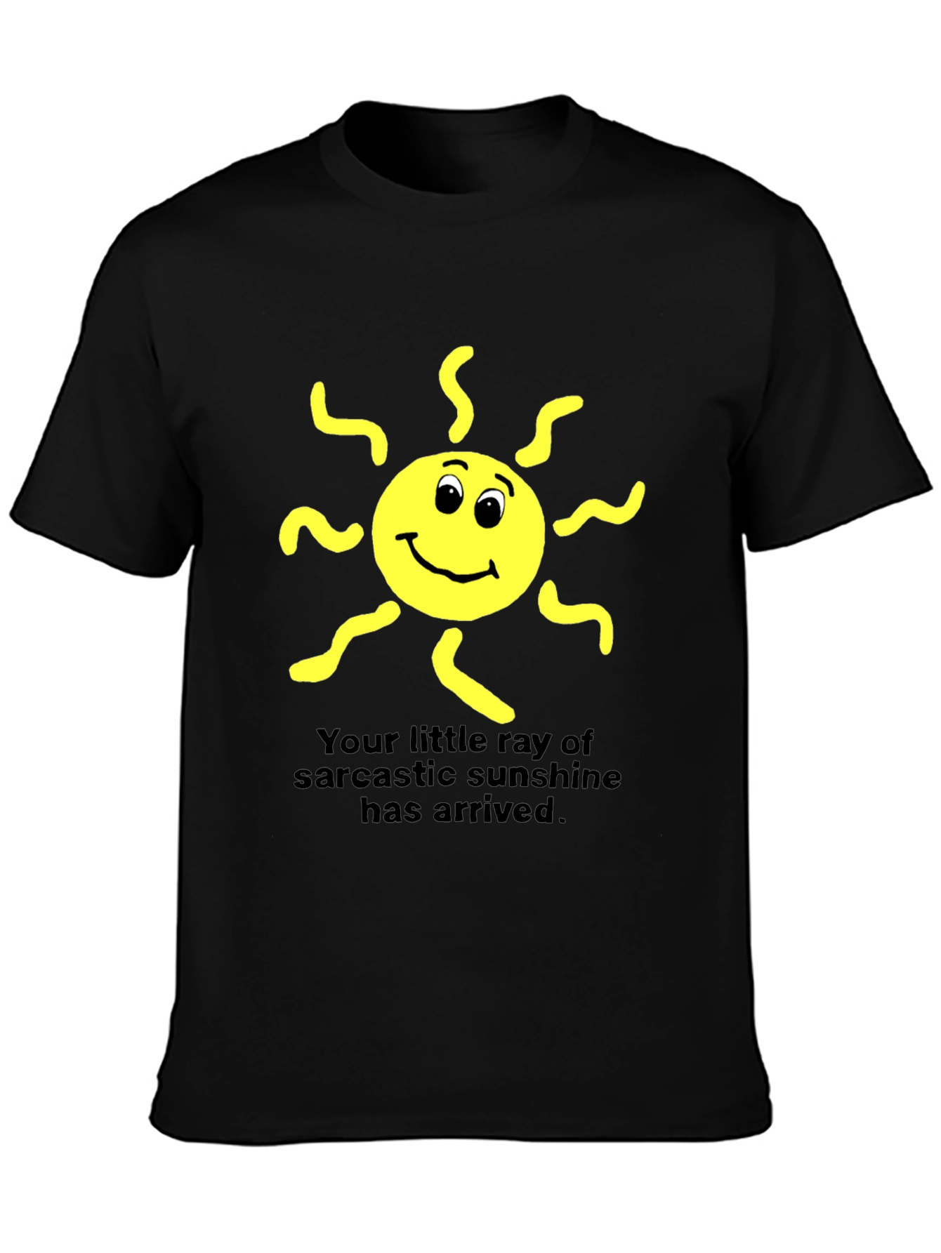 Sarcastic Sunshine Graphic Tee - Black Cotton T-Shirt