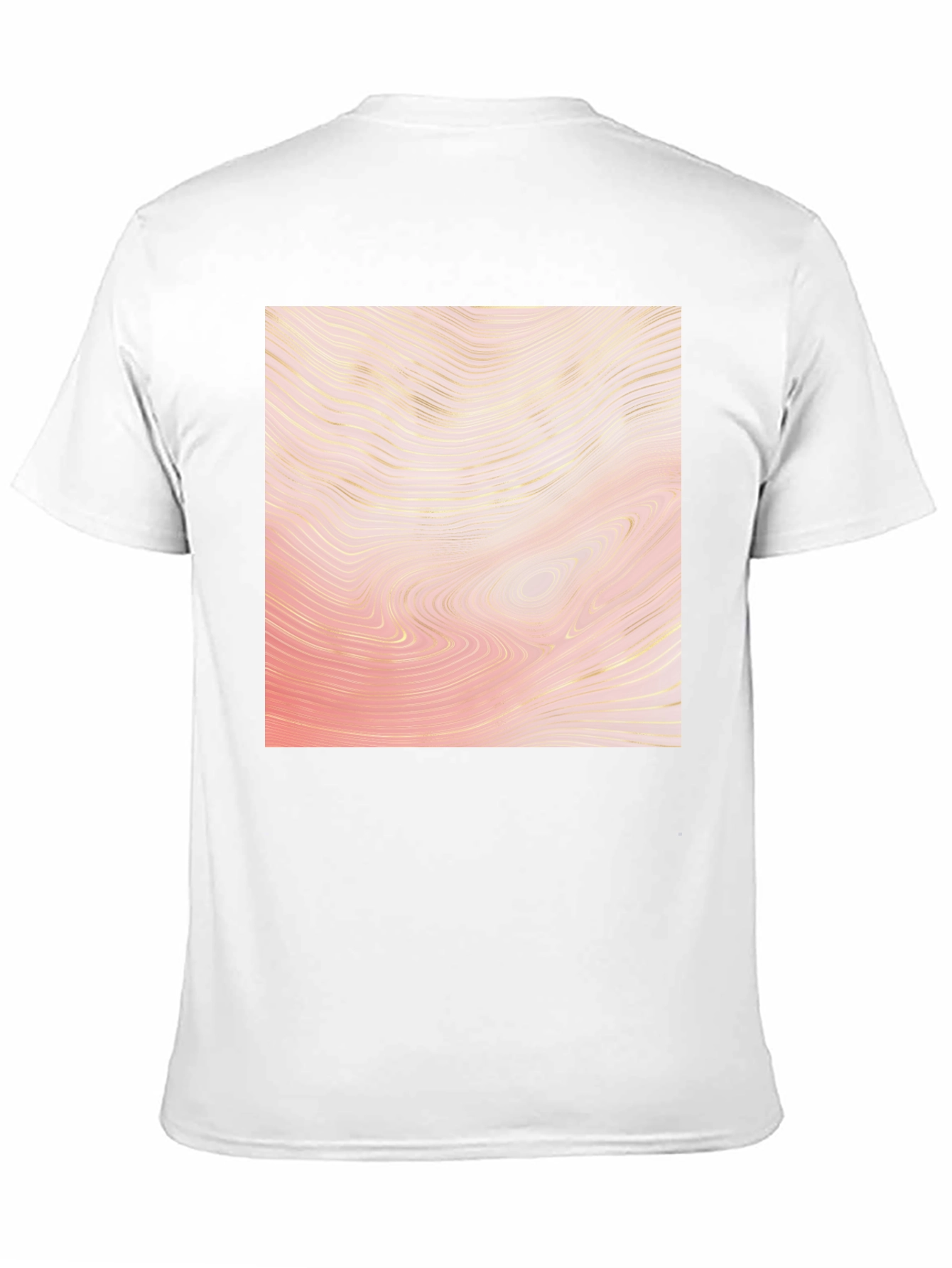 Abstract Wave Pattern Black T-Shirt