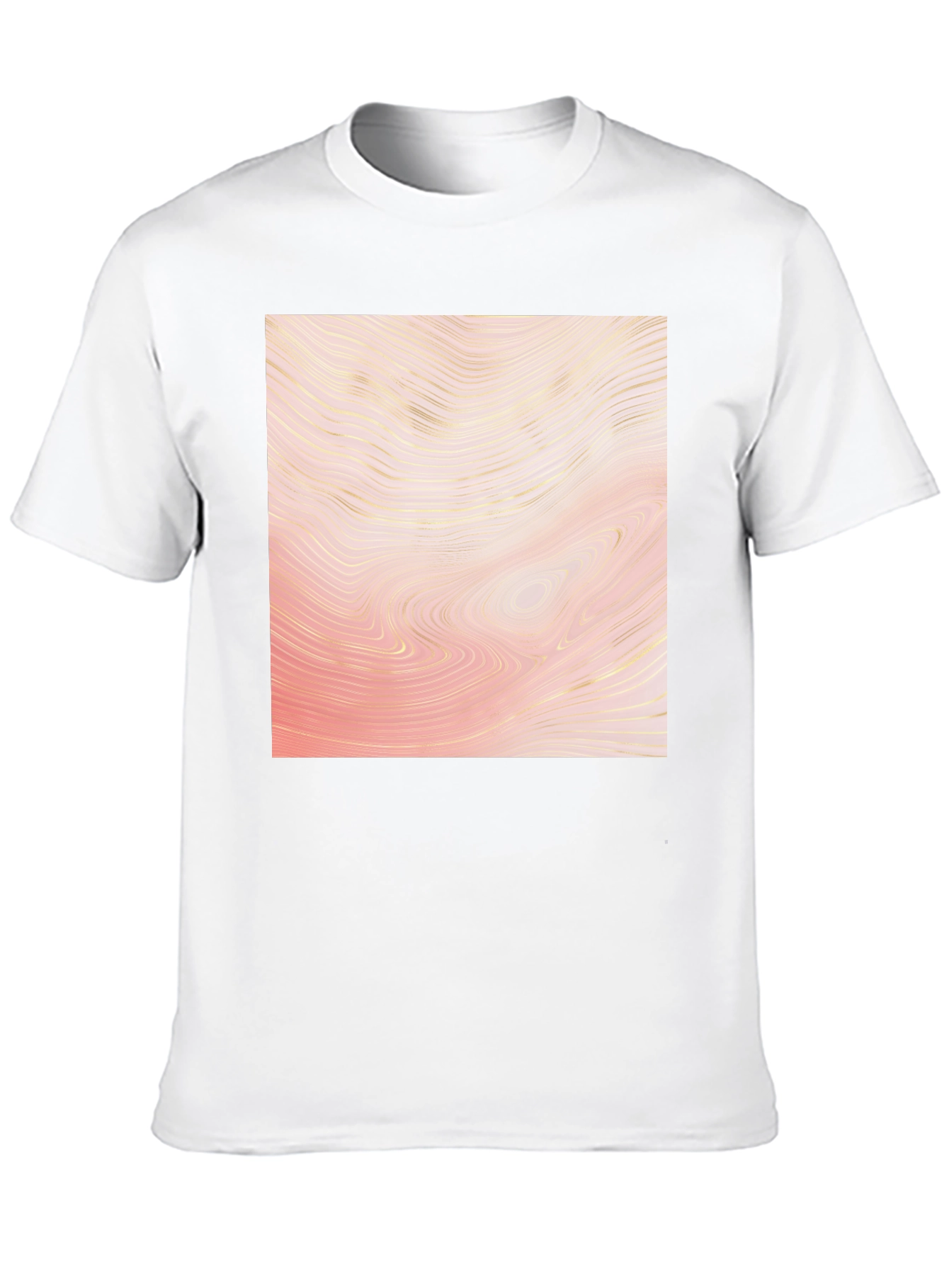 Abstract Wave Pattern Black T-Shirt