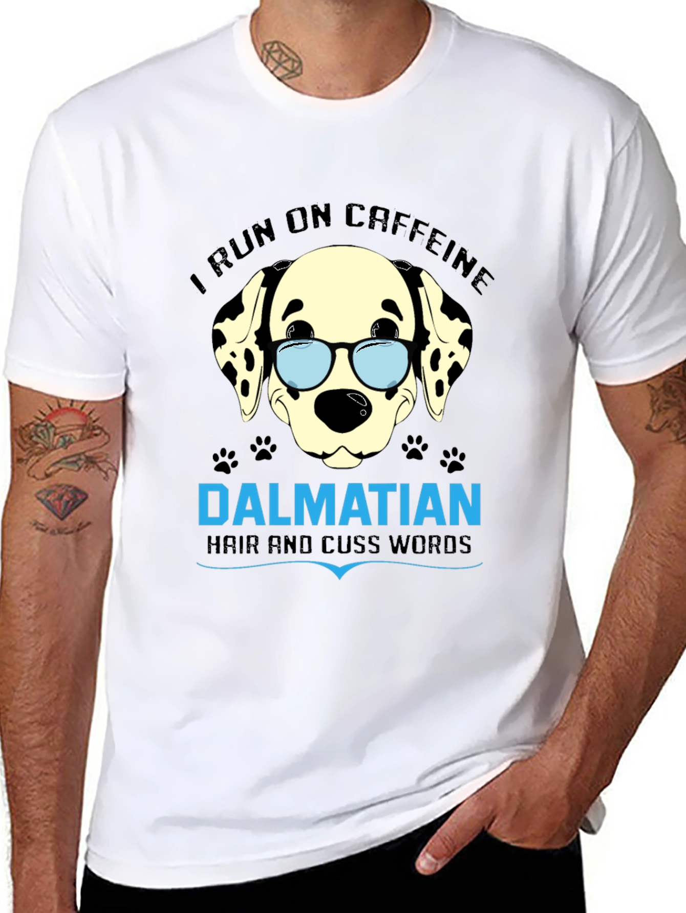 Dalmatian Caffeine Humor Graphic Tee