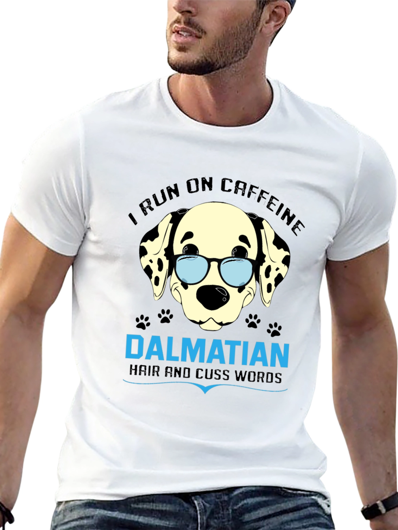 Dalmatian Caffeine Humor Graphic Tee