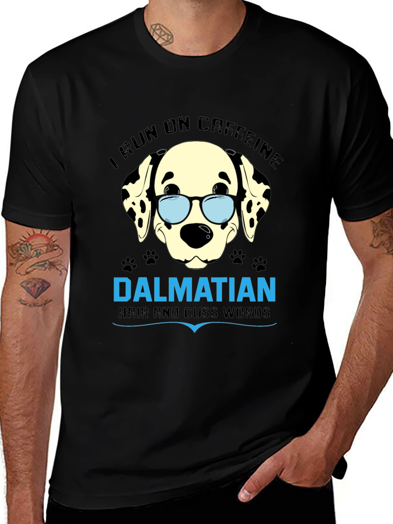 Dalmatian Caffeine Humor Graphic Tee