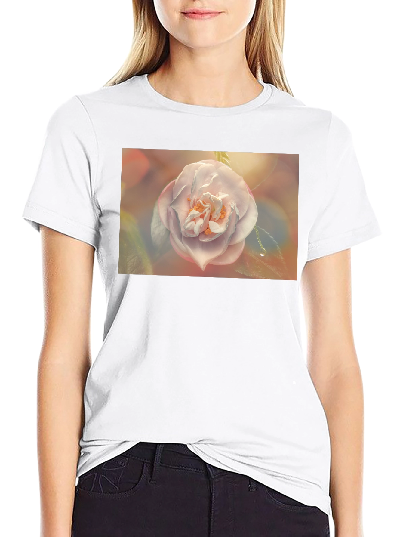 Floral Graphic T-Shirt - Soft Bloom Design