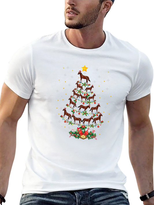 Horse Christmas Tree T-Shirt