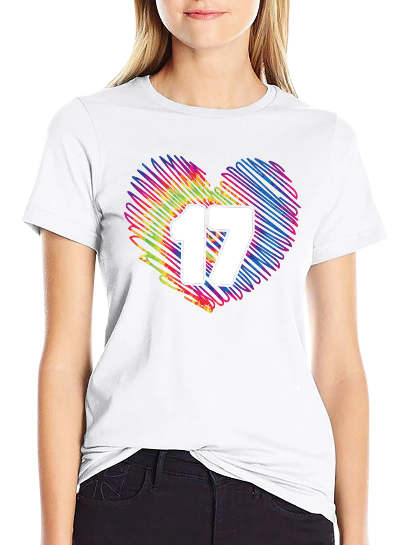 Heart 17 Graphic Tee - Stylish Casual Wear