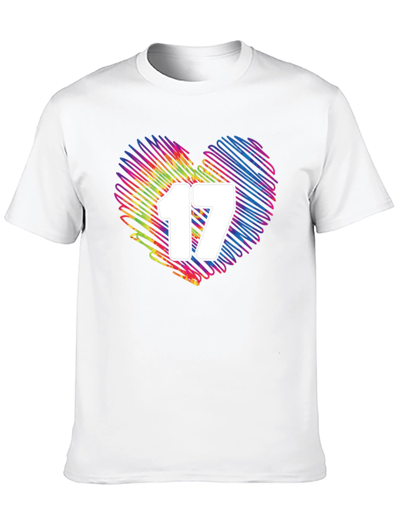 Heart 17 Graphic Tee - Stylish Casual Wear