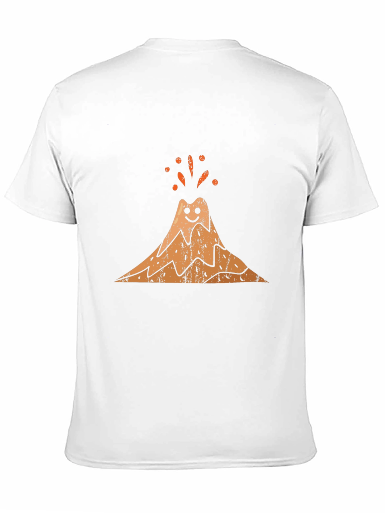 Happy Volcano Graphic Tee - Black Cotton Blend
