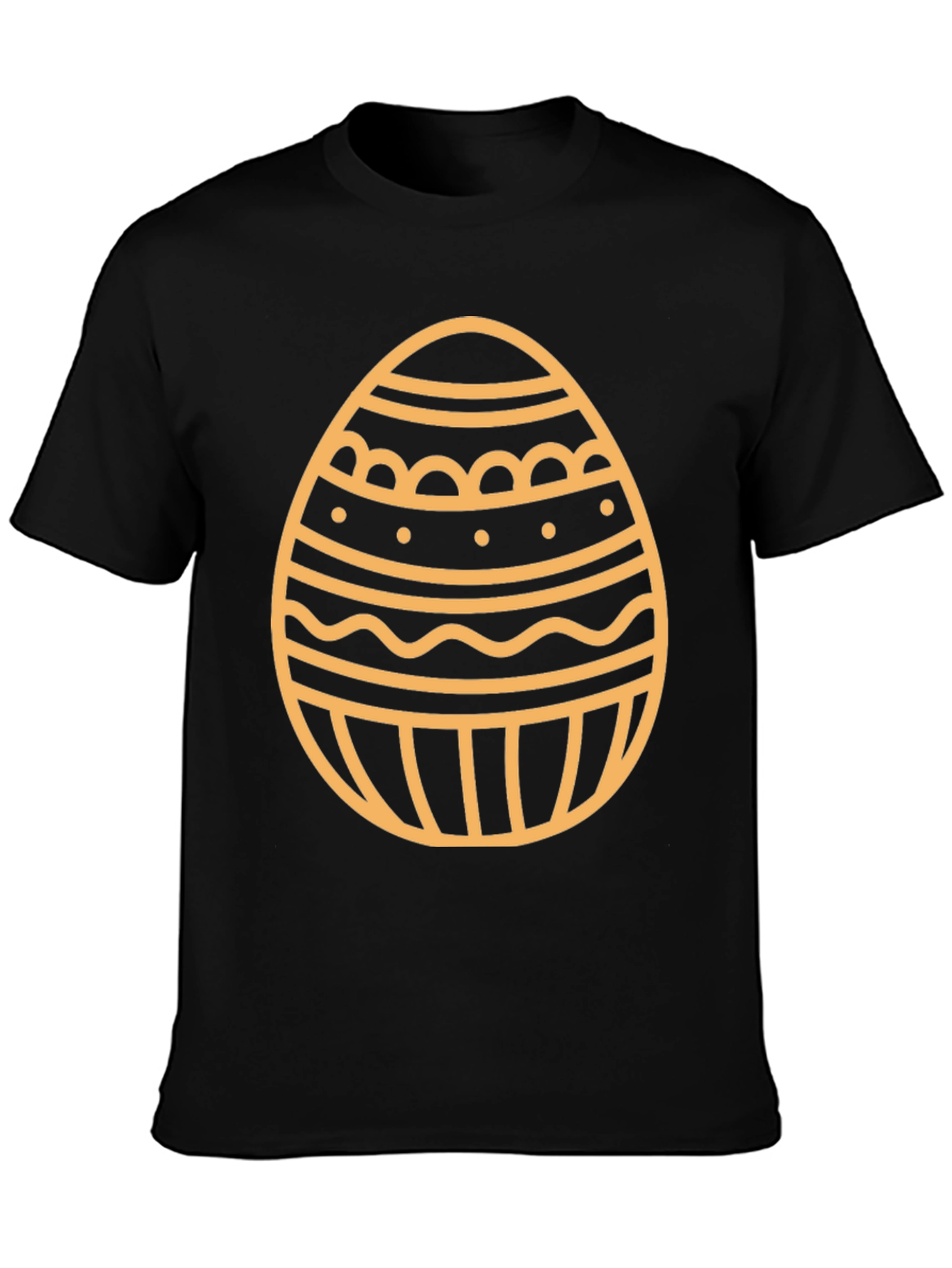 Easter Egg Graphic T-Shirt - Black