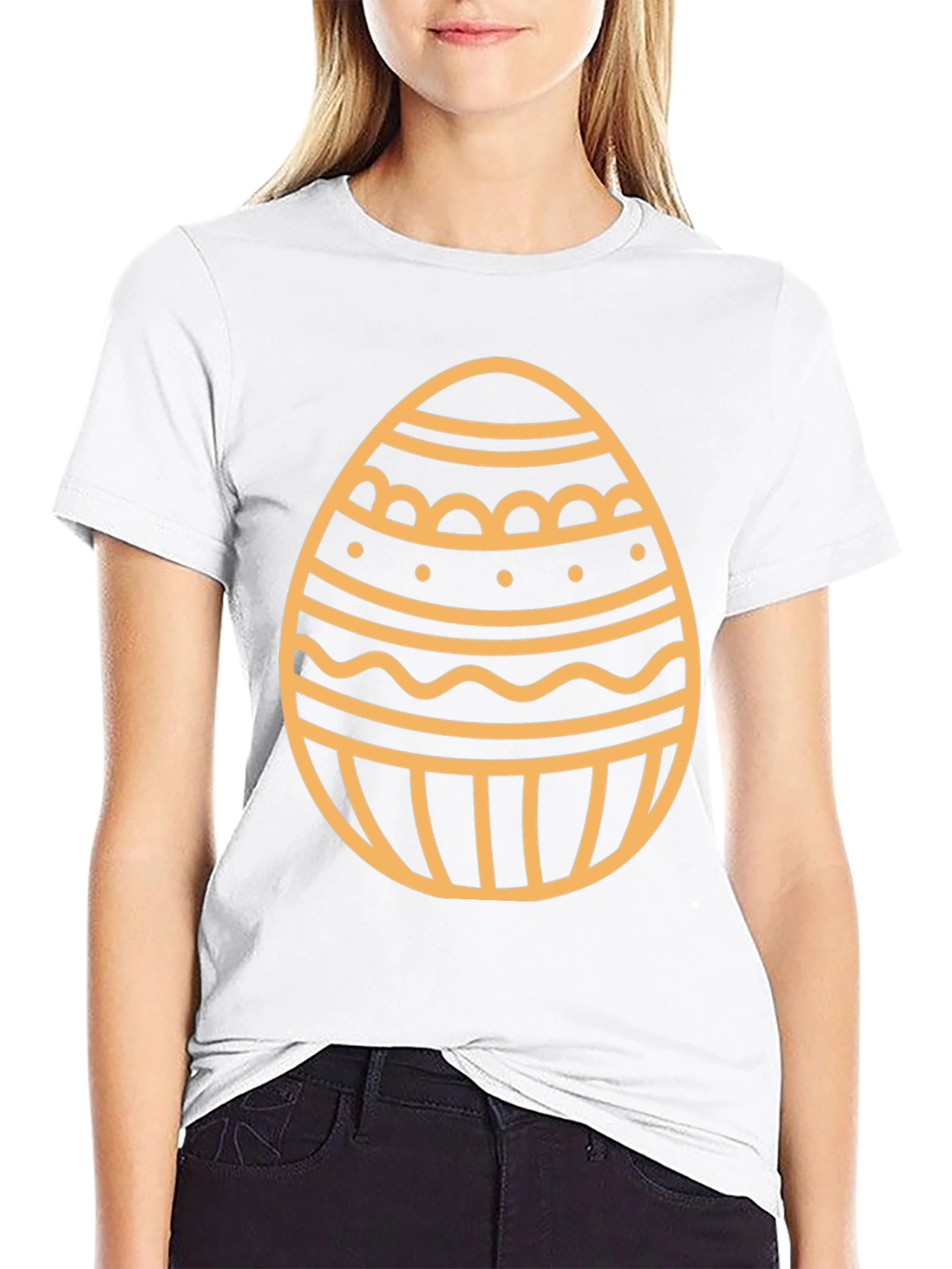 Easter Egg Graphic T-Shirt - Black