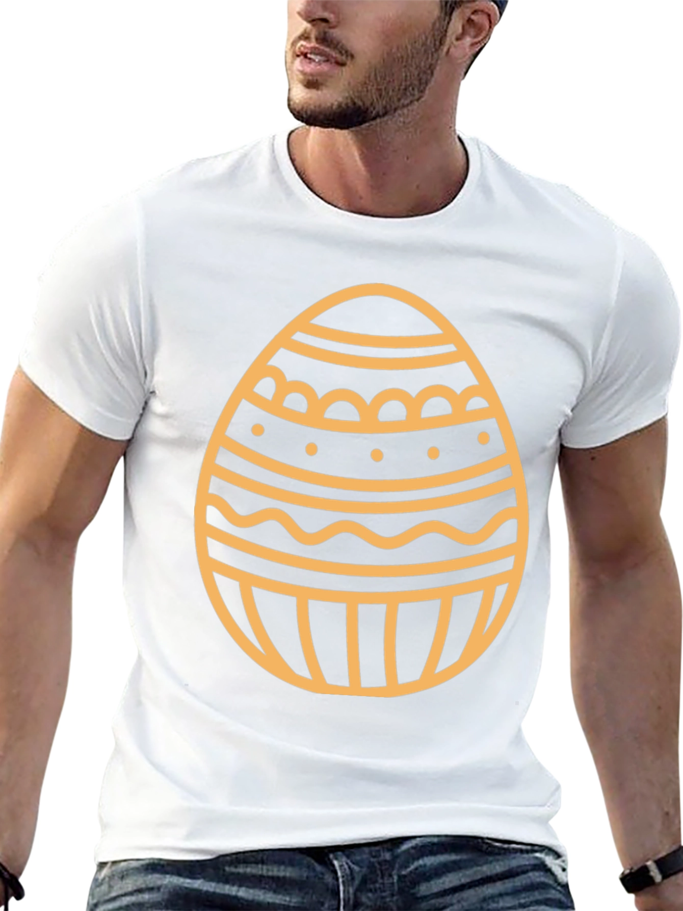 Easter Egg Graphic T-Shirt - Black
