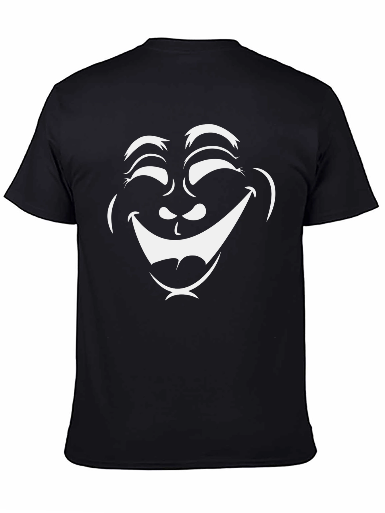 Laughing Face Graphic T-Shirt - Black