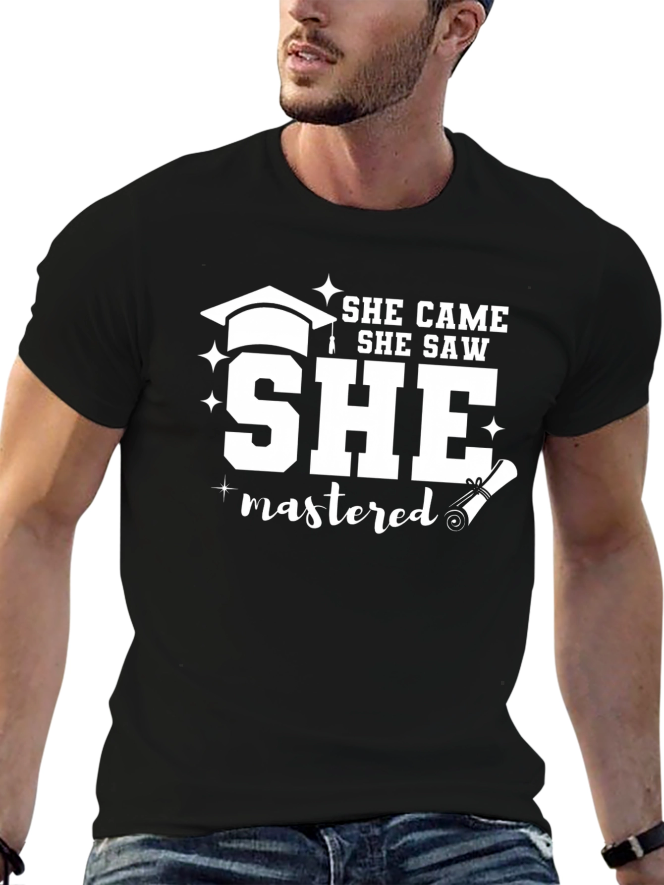 She Came She Saw She Mastered Graduation T-Shirt