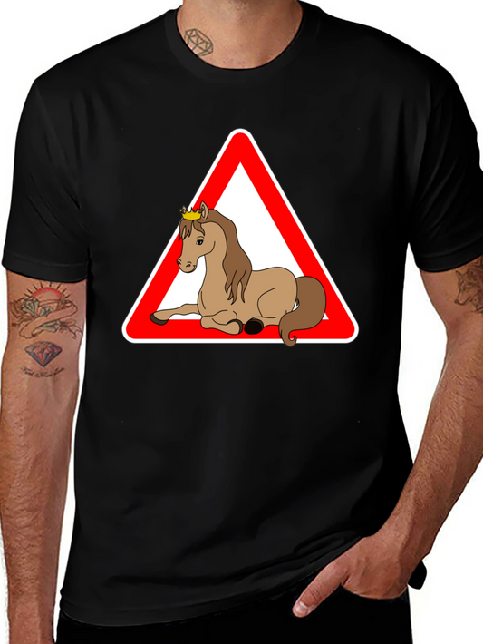 Novelty Horse Crossing T-Shirt