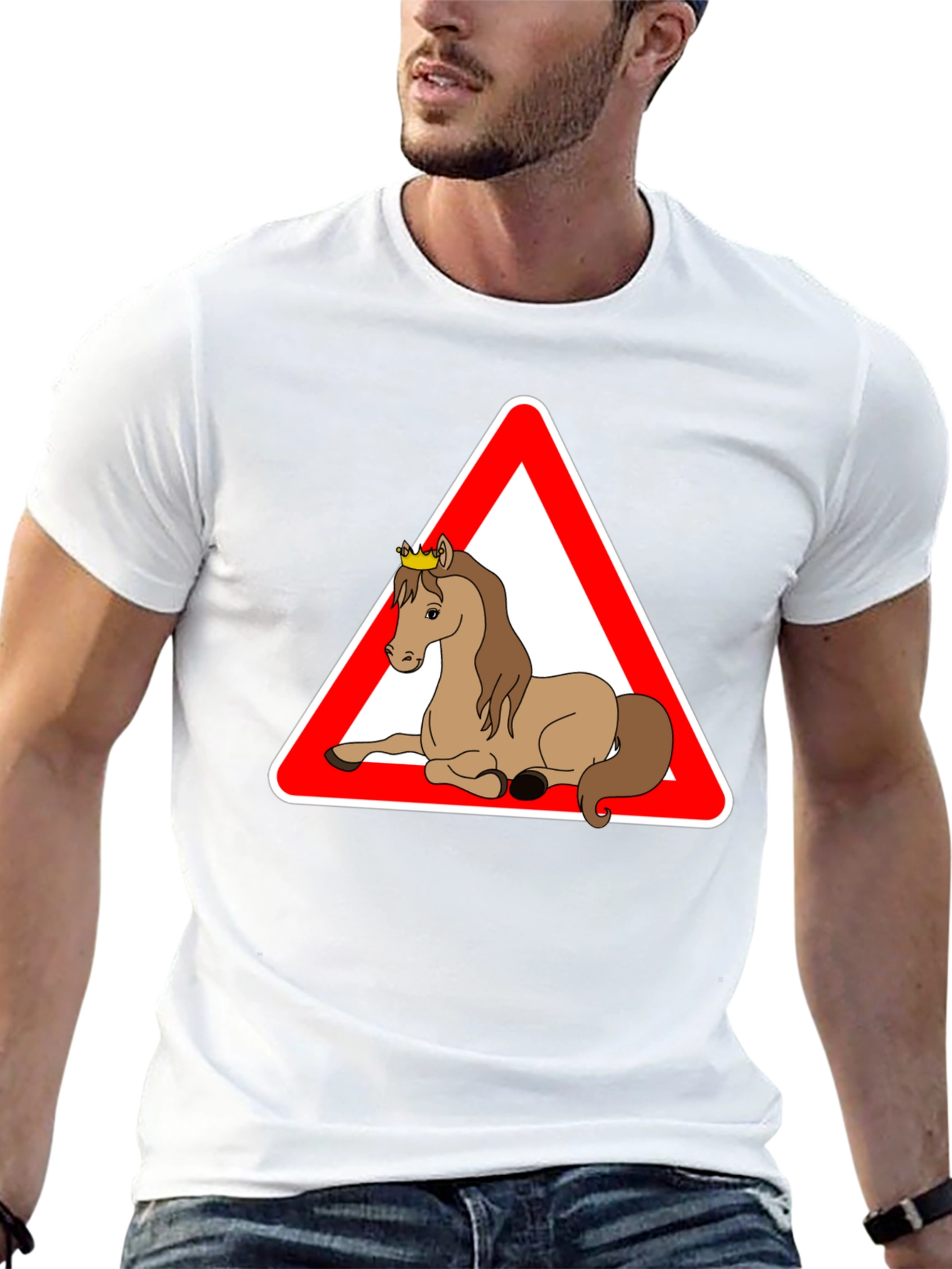Novelty Horse Crossing T-Shirt
