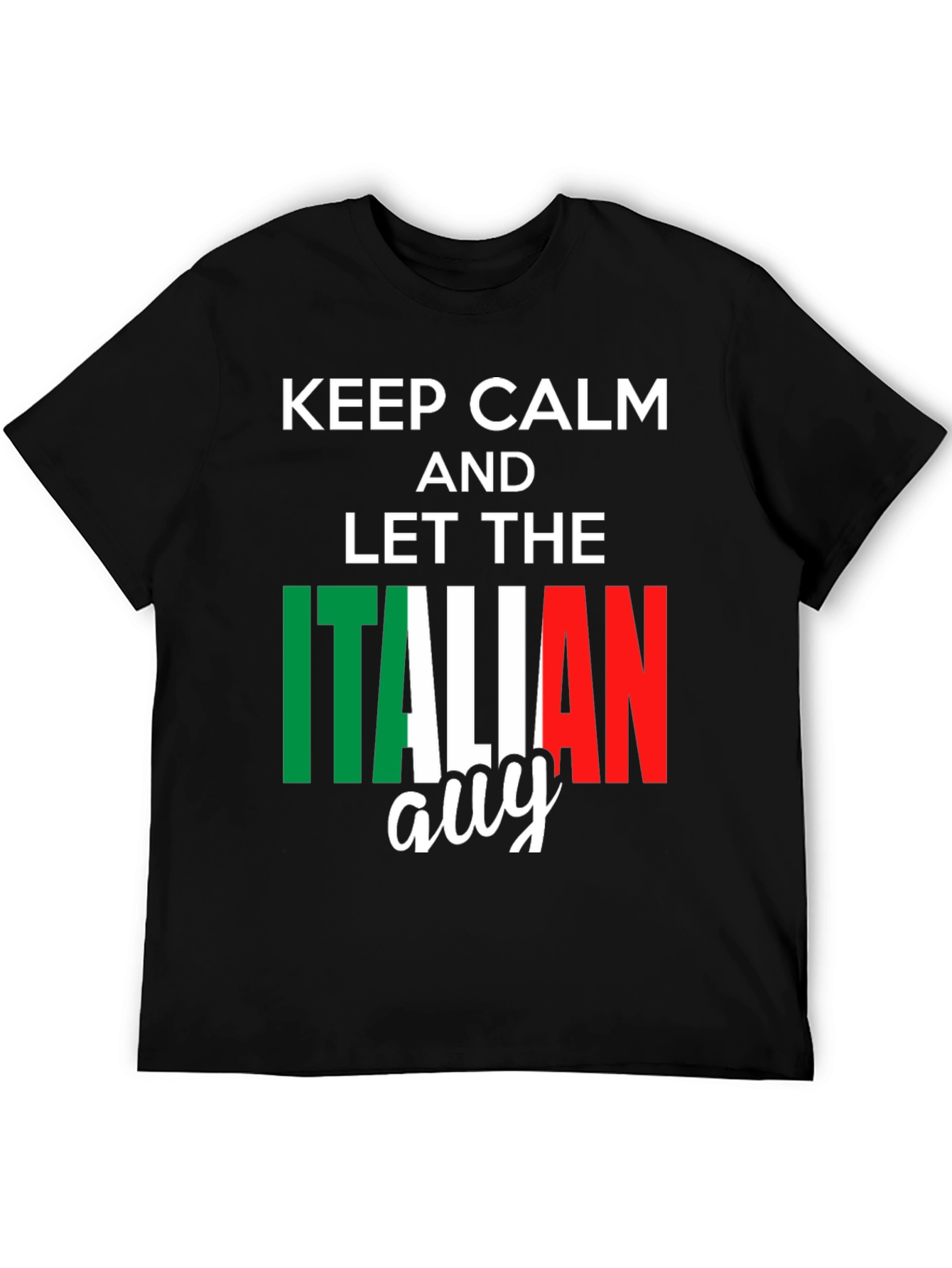 Keep Calm Italian Guy T-Shirt - Black