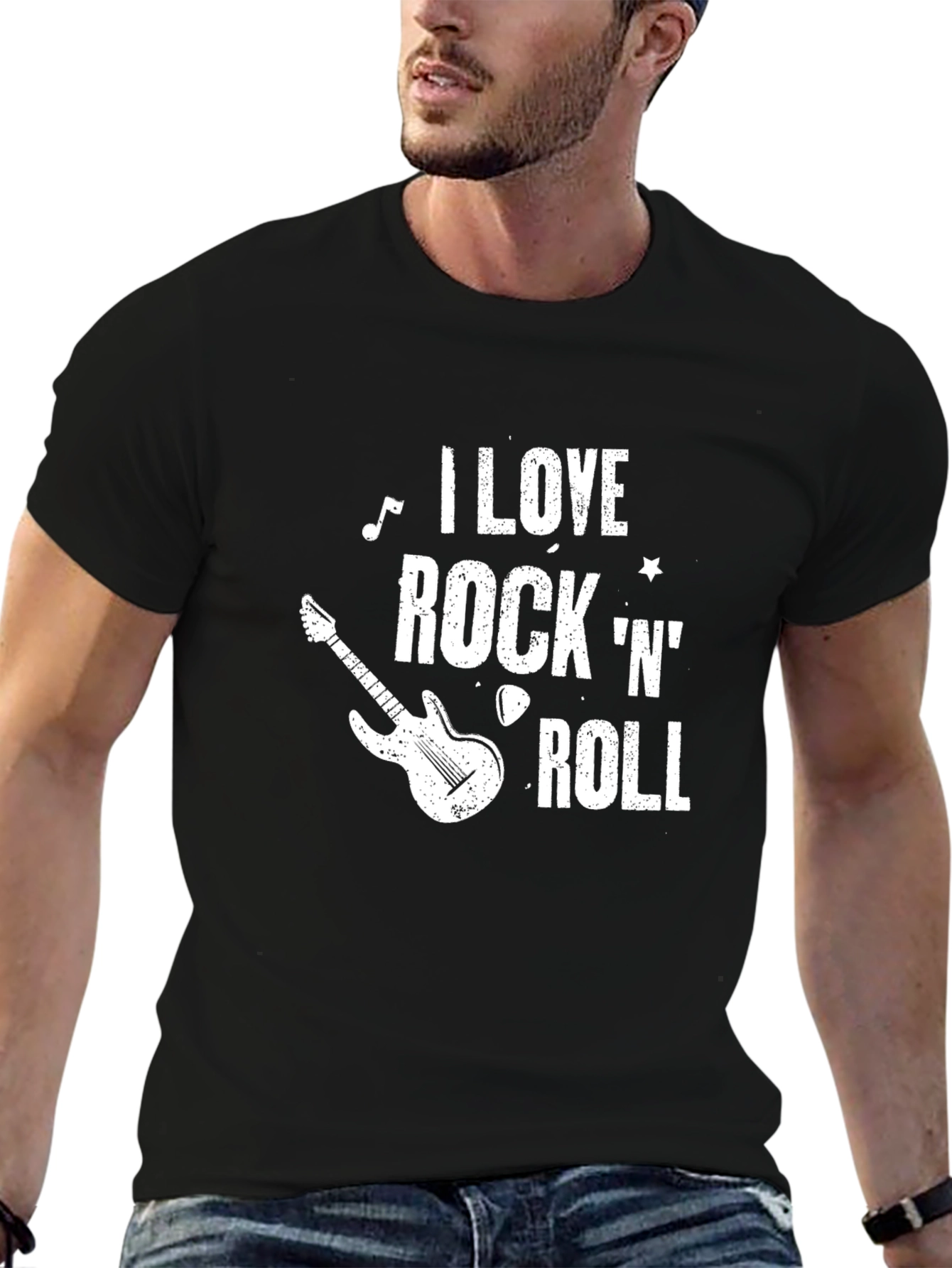 I Love Rock N Roll Black Graphic Tee