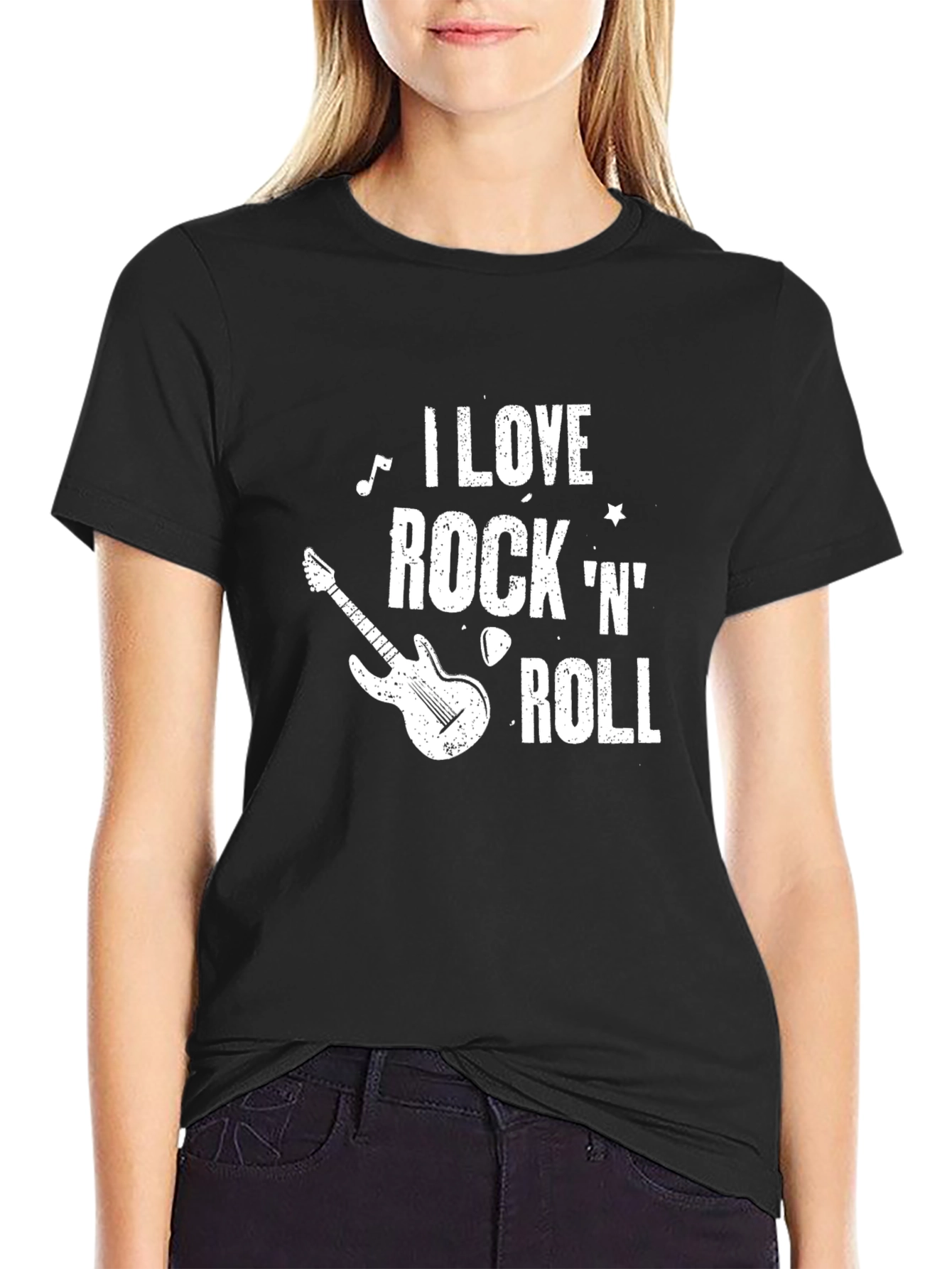 I Love Rock N Roll Black Graphic Tee