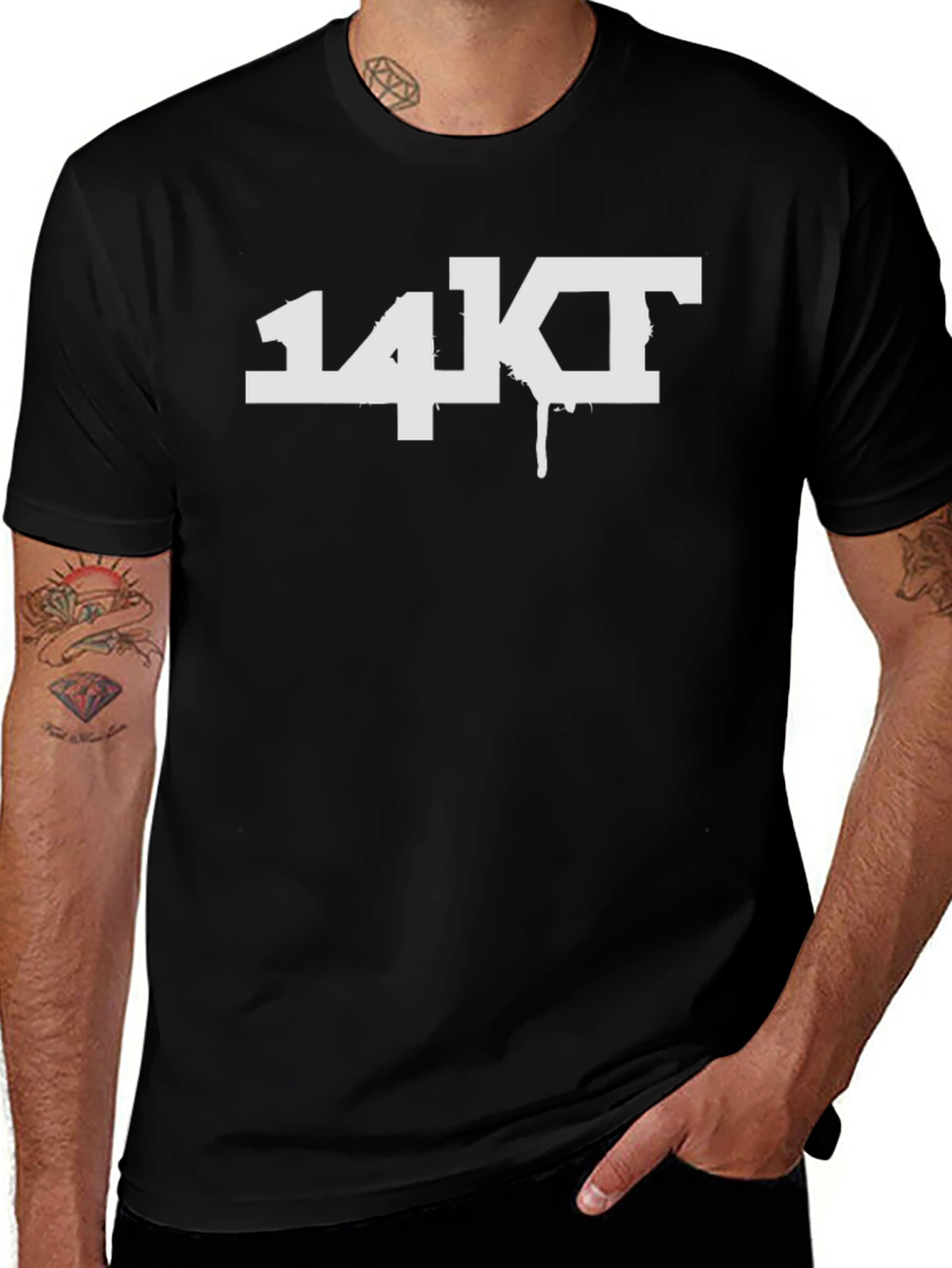 14KT Graphic Tee - Black Casual T-Shirt