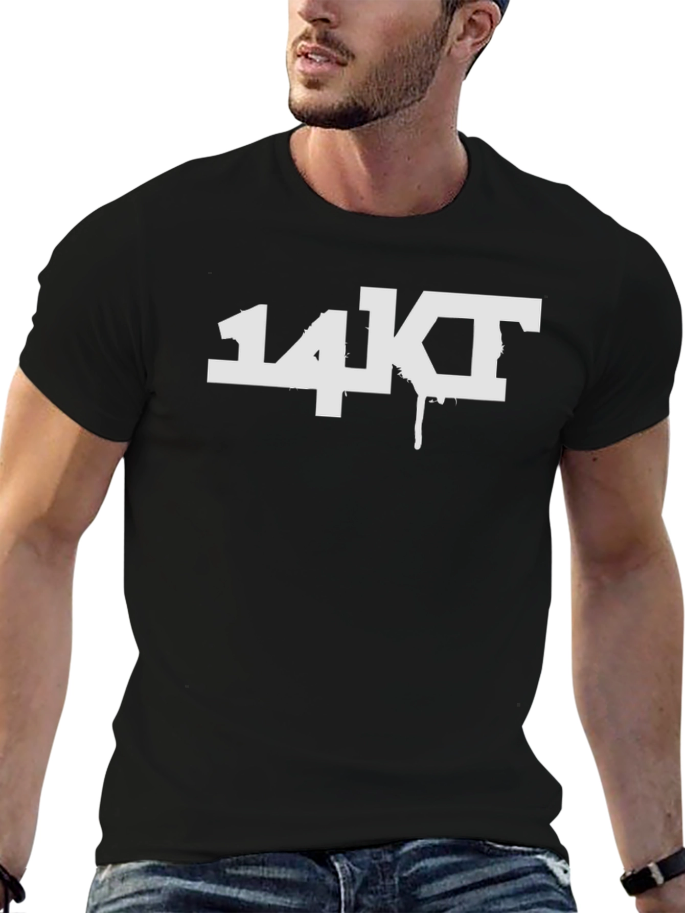 14KT Graphic Tee - Black Casual T-Shirt