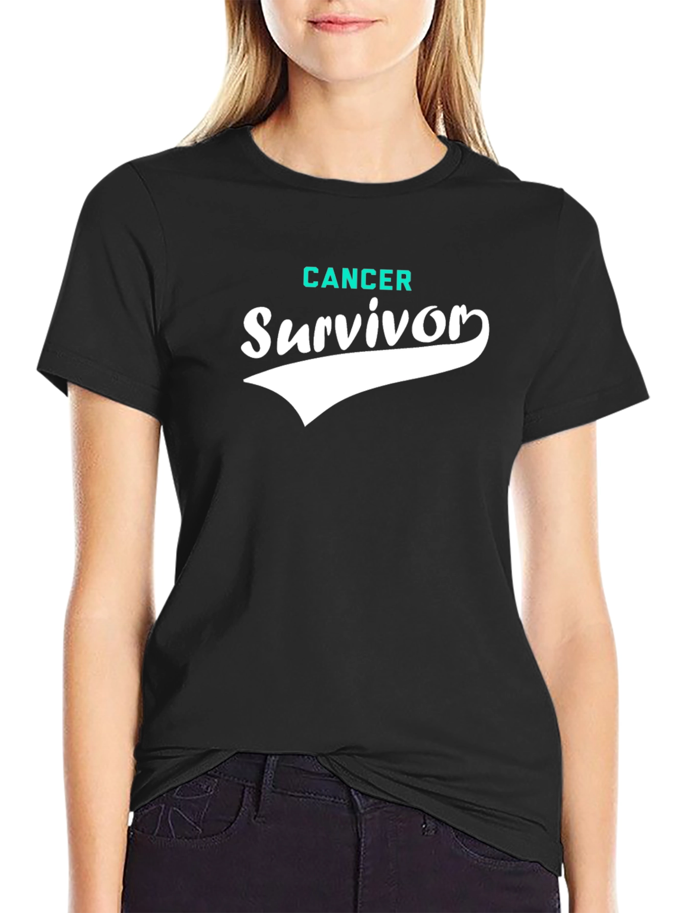 Cancer Survivor Graphic Tee - Black