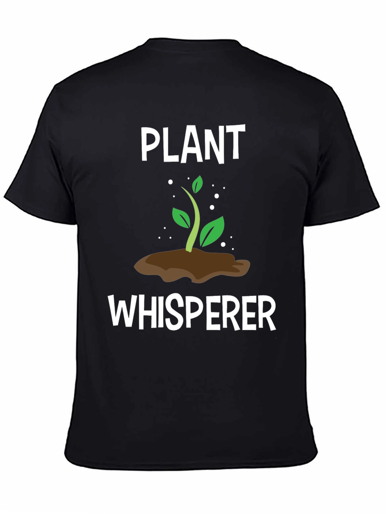 Plant Whisperer Graphic Tee - Black Cotton T-Shirt