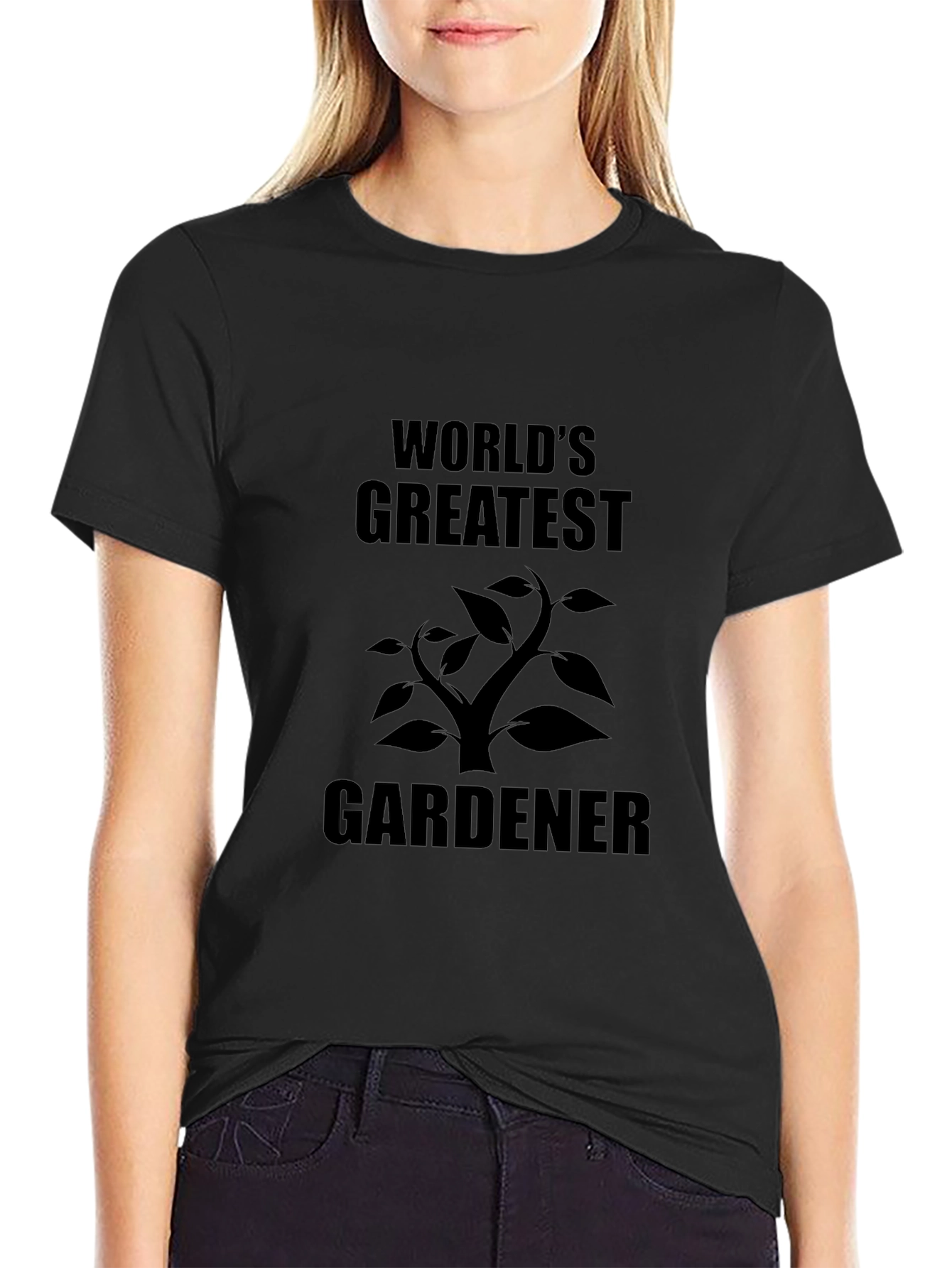 Worlds Greatest Gardener Black T-Shirt