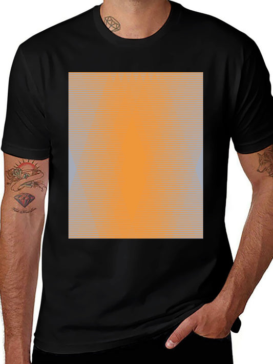 Gradient Pattern Black T-Shirt - Modern Casual Wear