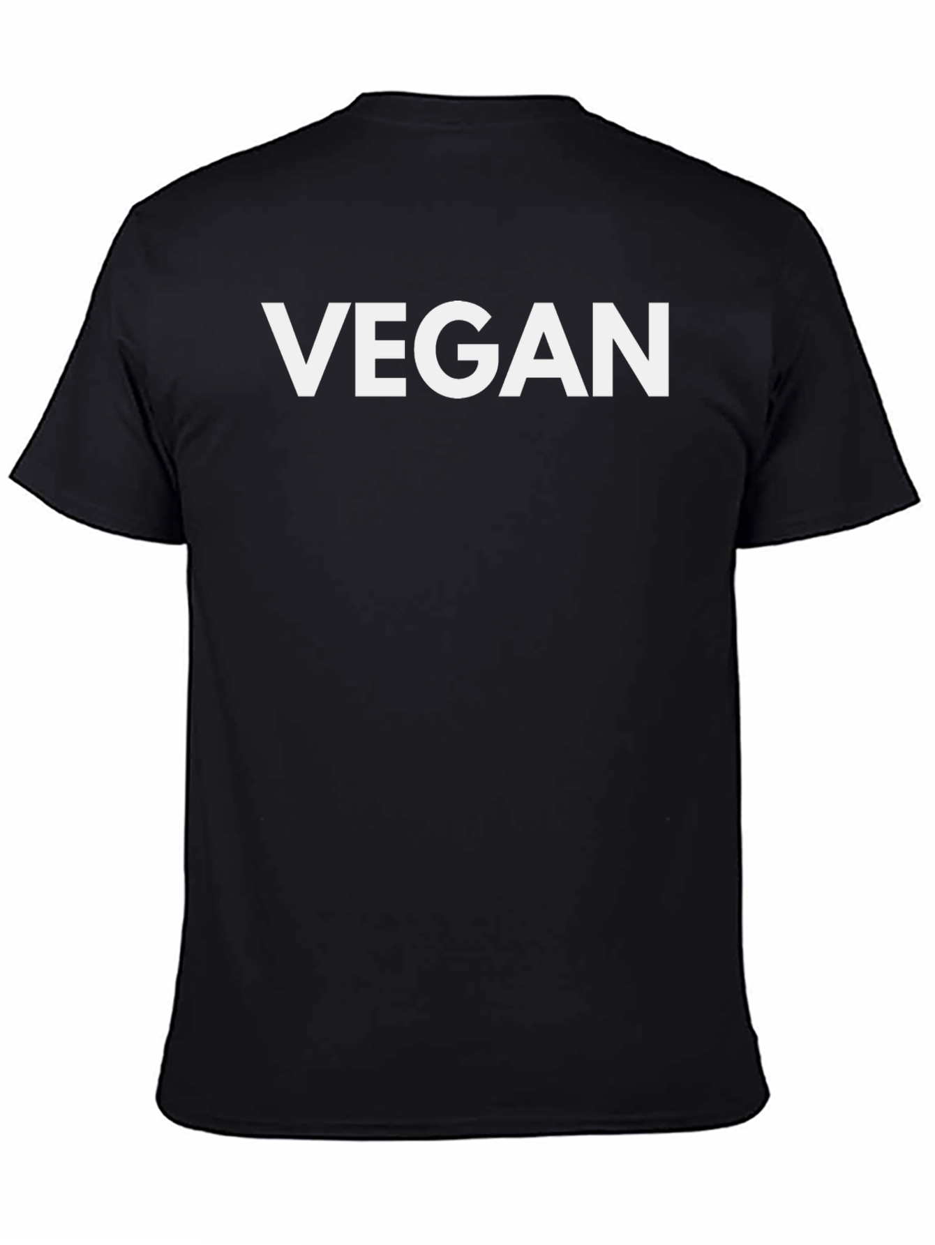 Vegan Statement T-Shirt - Bold White Text on Black