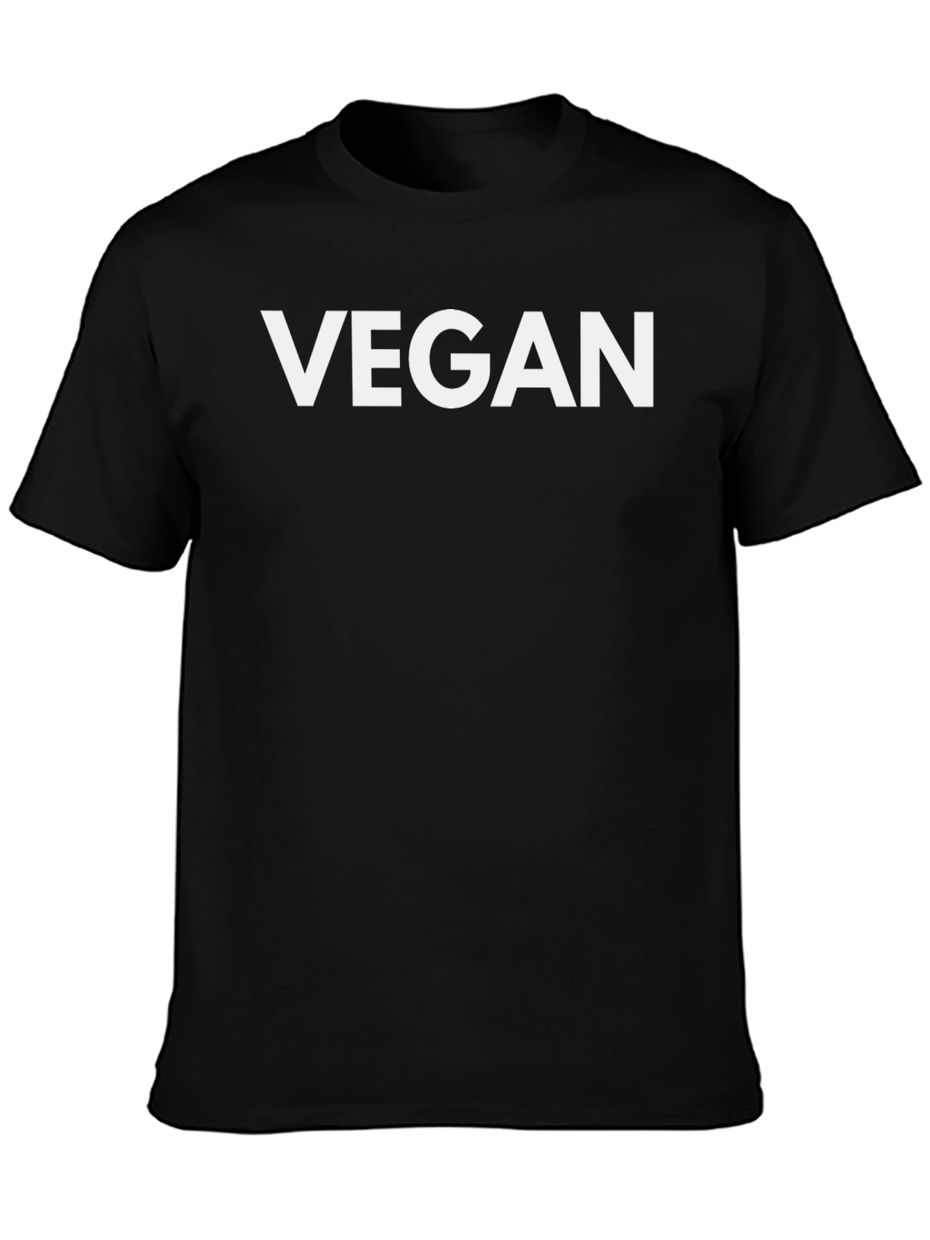 Vegan Statement T-Shirt - Bold White Text on Black