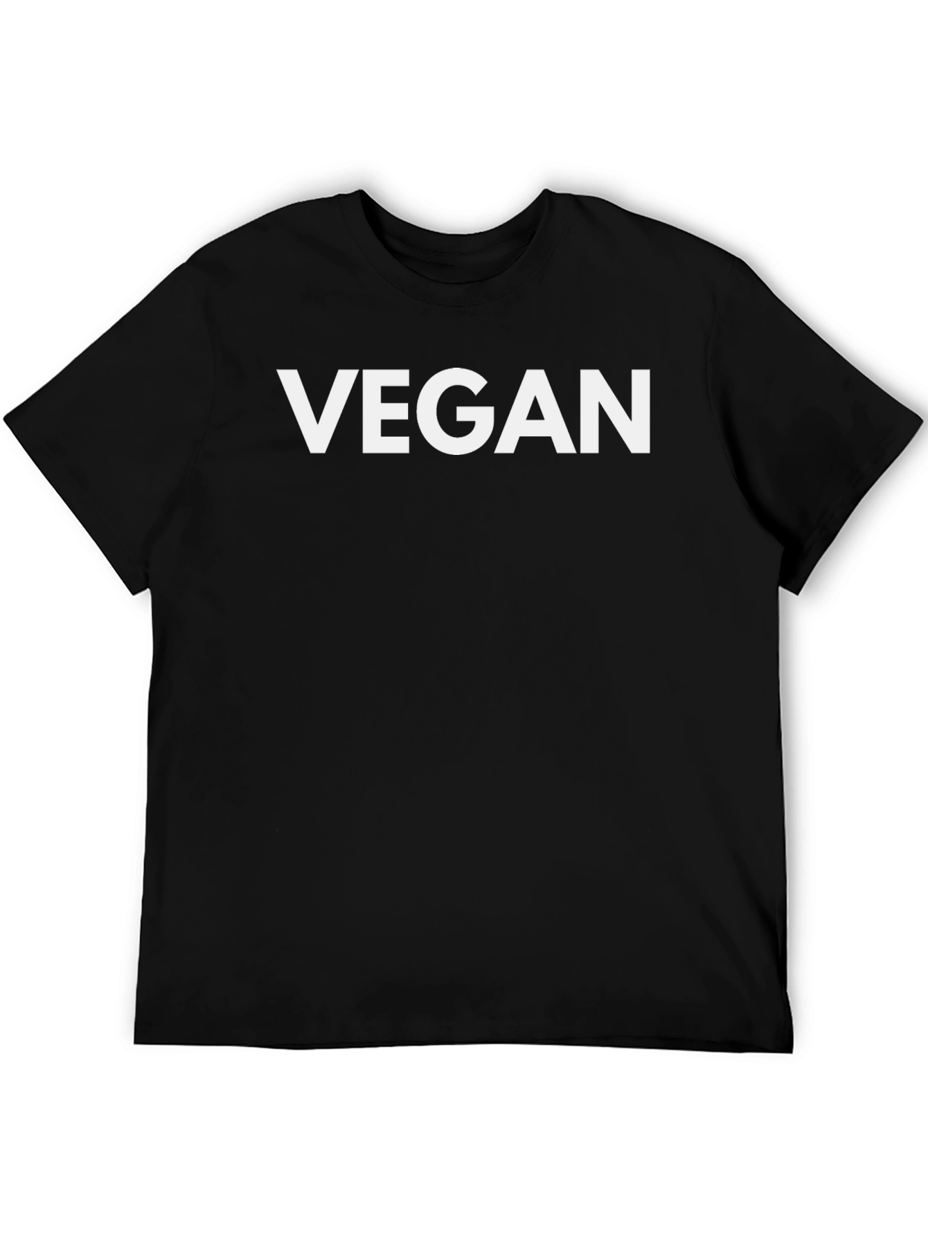 Vegan Statement T-Shirt - Bold White Text on Black