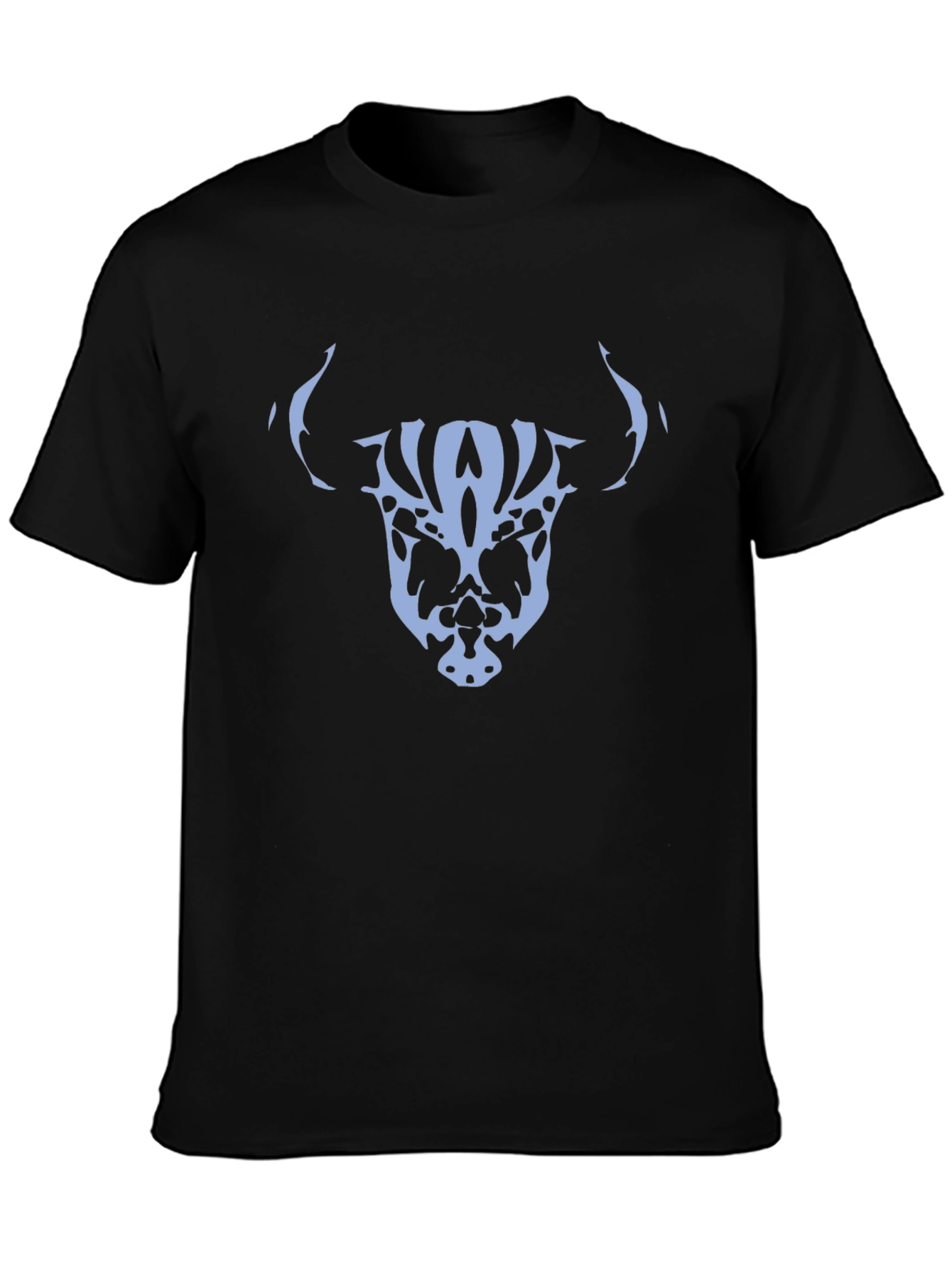 Abstract Skull Bull Graphic Tee