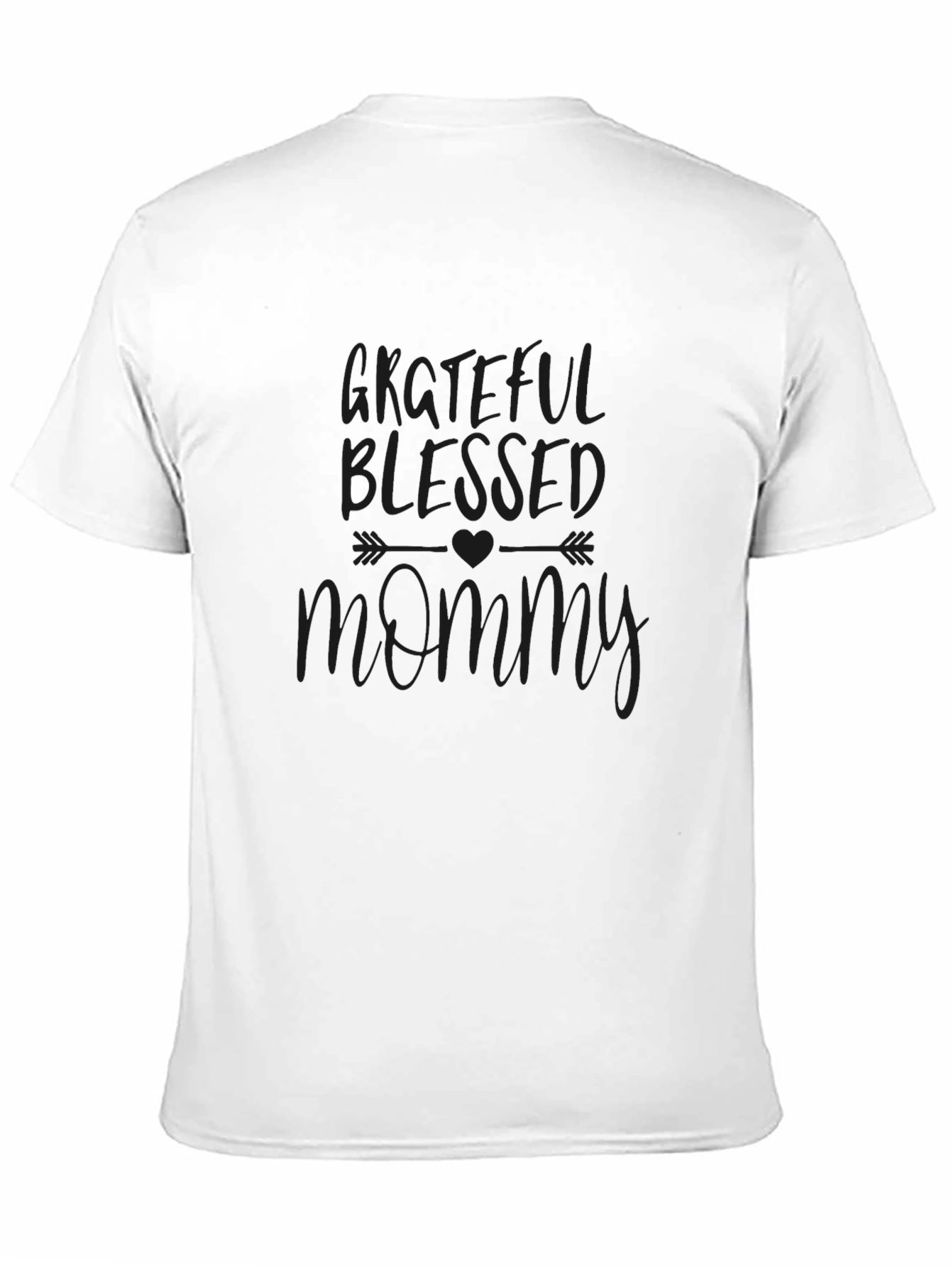 Grateful Blessed Mommy Black T-Shirt