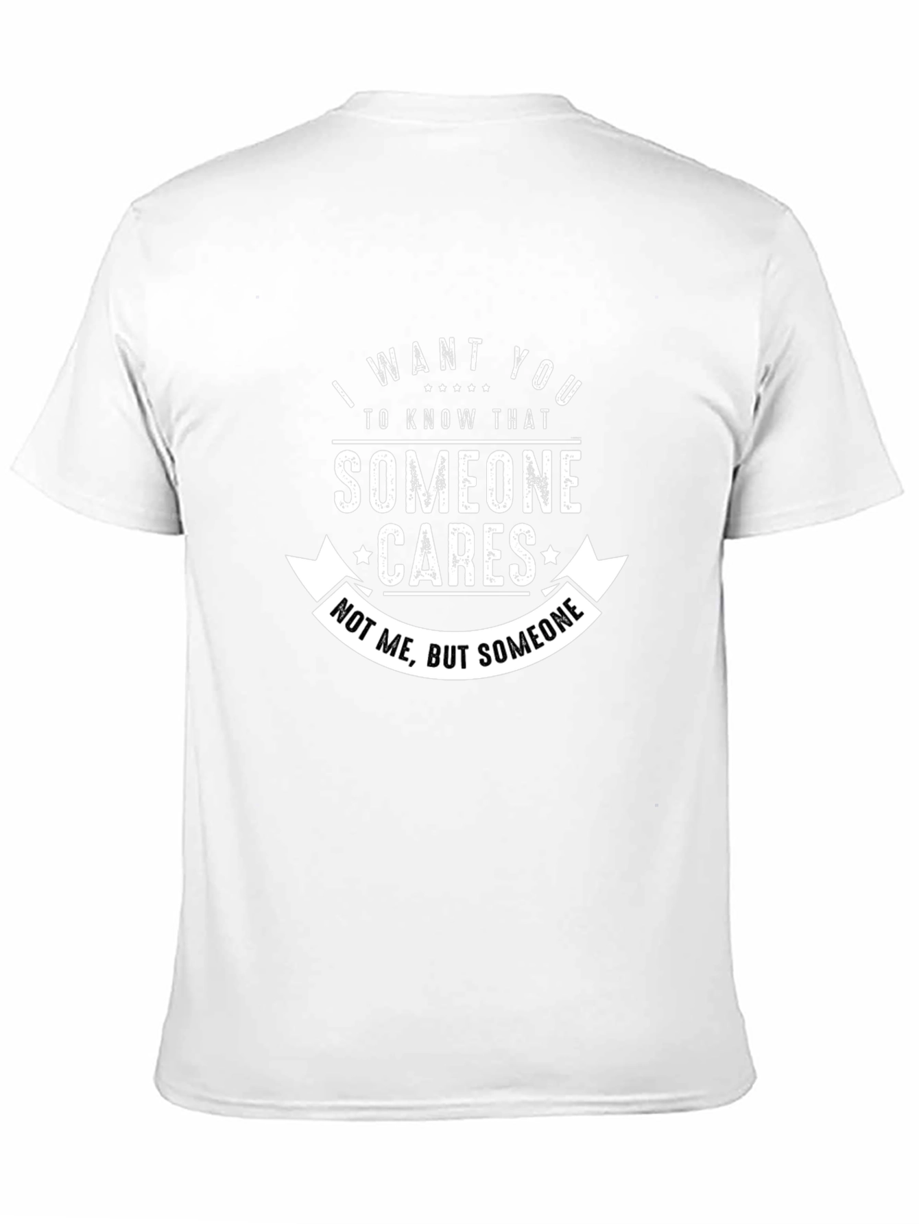 Someone Cares Graphic Tee - Black Cotton Comfort