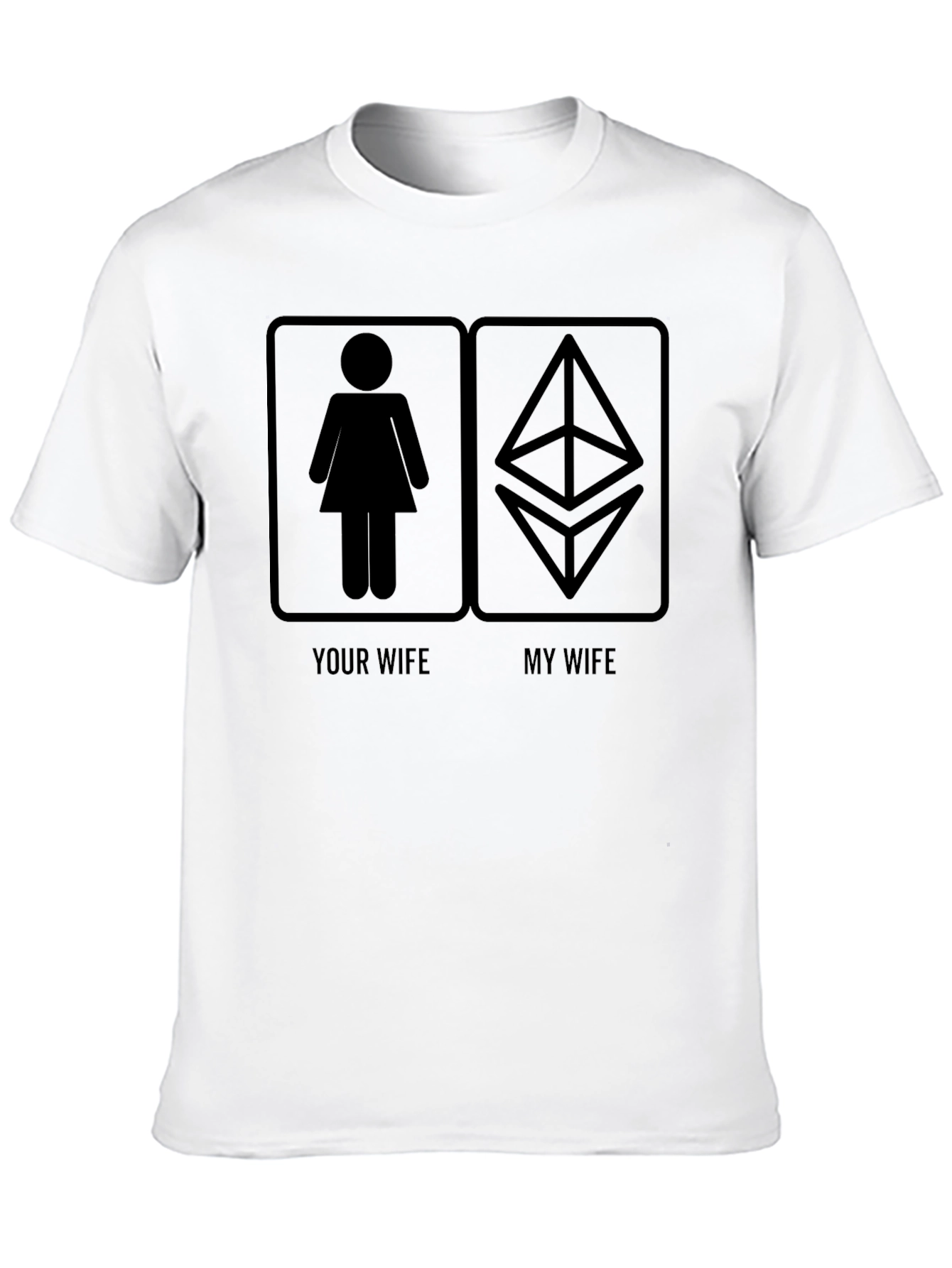 Funny Crypto T-Shirt: Your Wife vs. My Wife