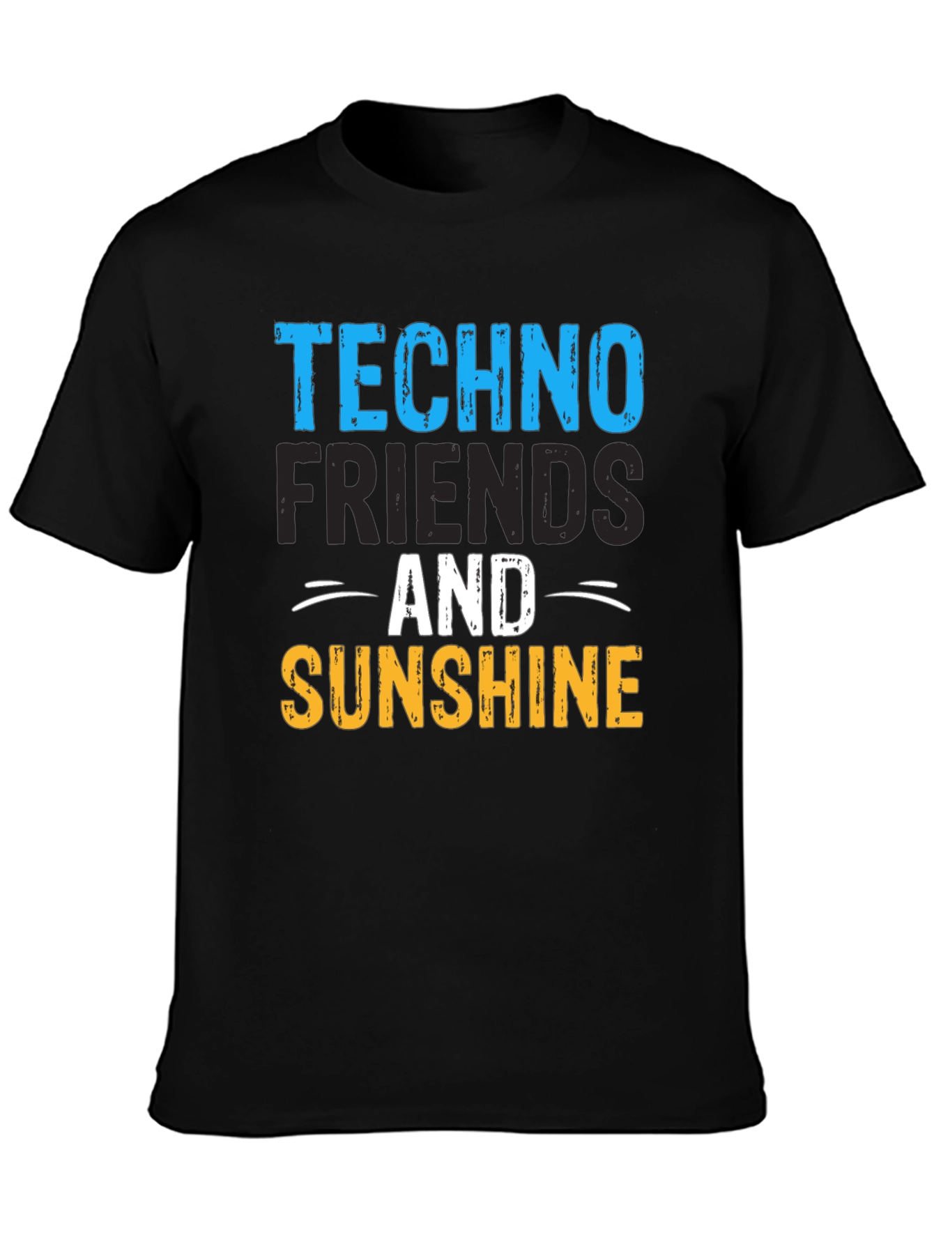 Techno Friends & Sunshine Graphic T-Shirt