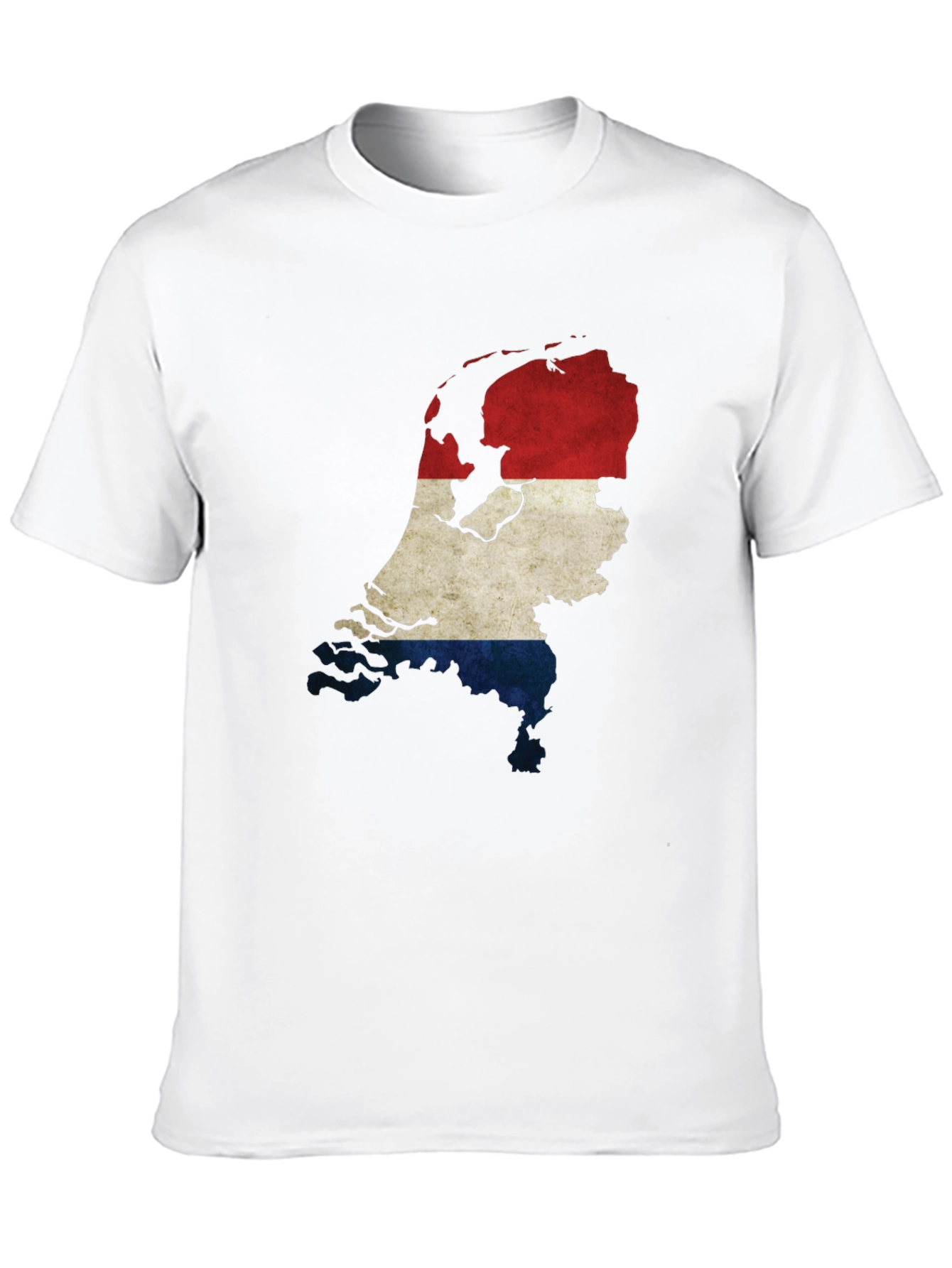 Netherlands Map Flag Graphic Tee - Black