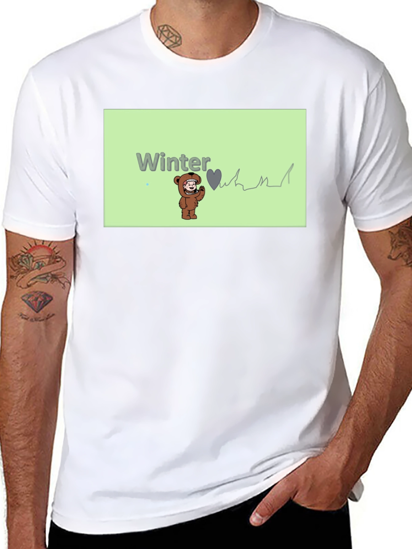 Winter Love Bear Graphic Tee