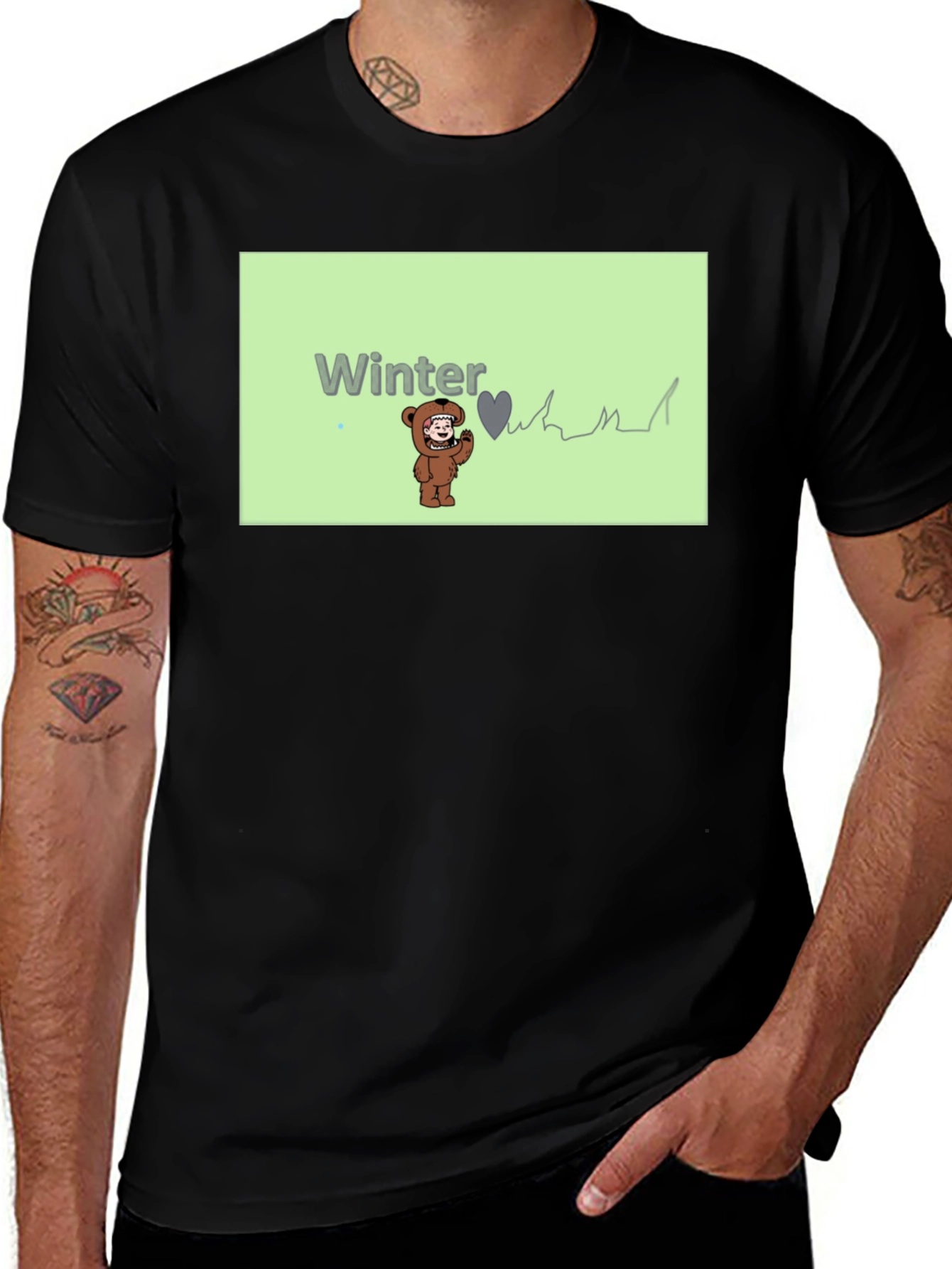 Winter Love Bear Graphic Tee