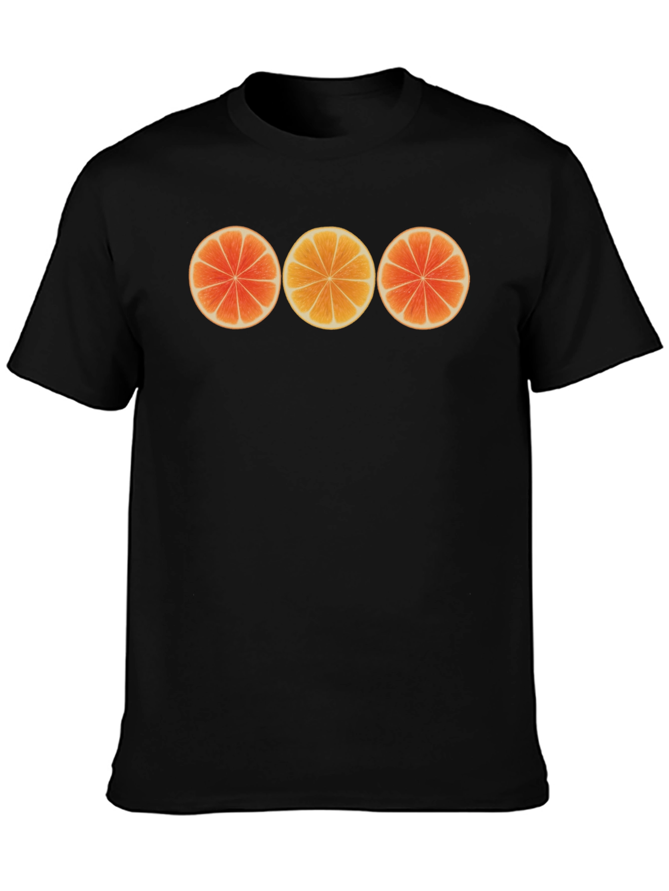Citrus Slice Graphic Black T-Shirt