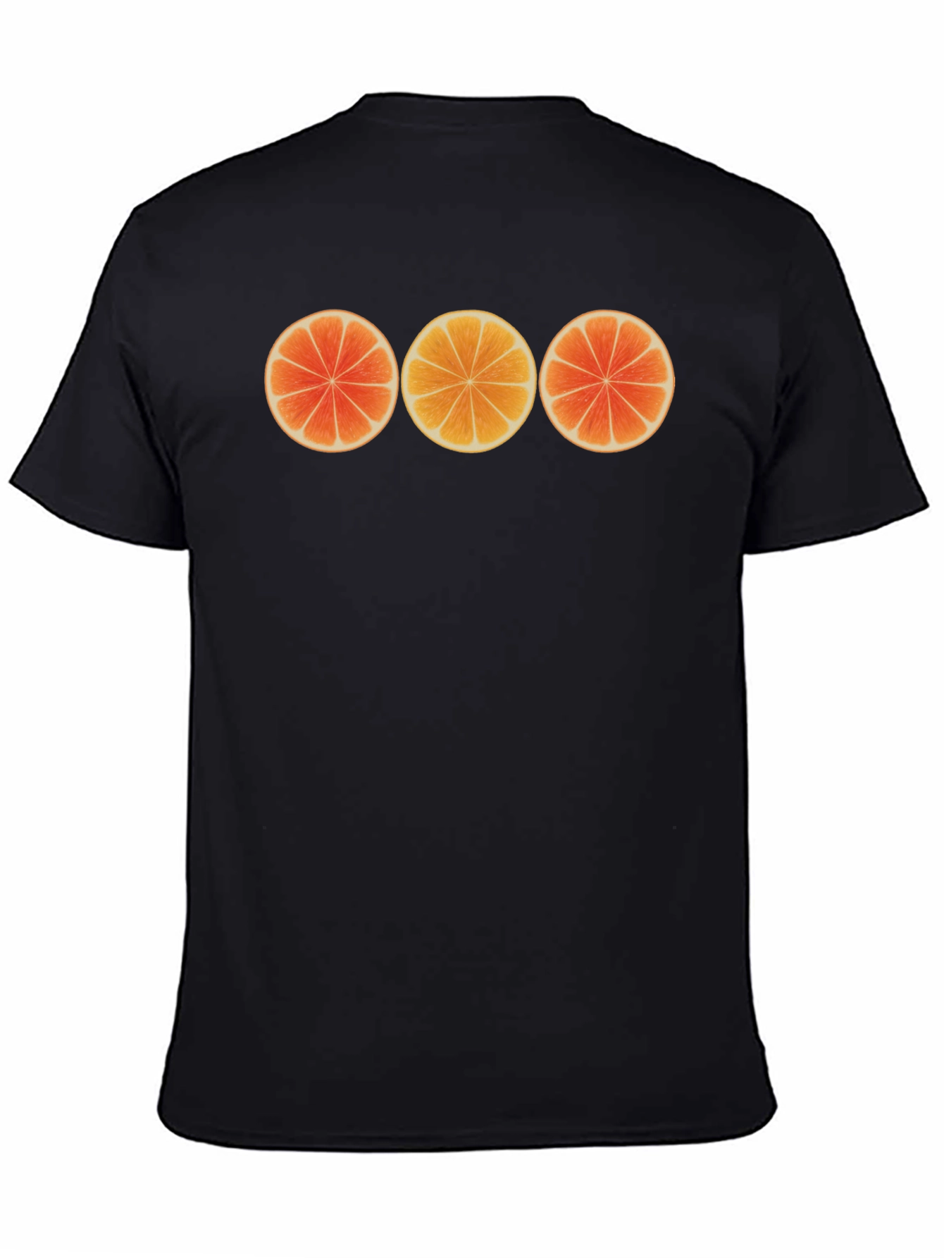 Citrus Slice Graphic Black T-Shirt