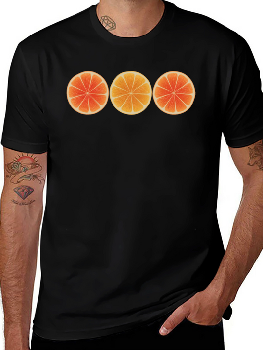 Citrus Slice Graphic Black T-Shirt