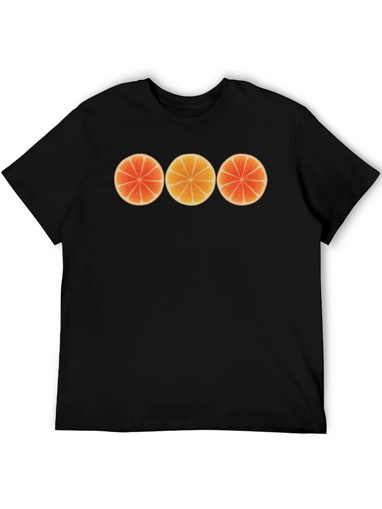 Citrus Slice Graphic Black T-Shirt