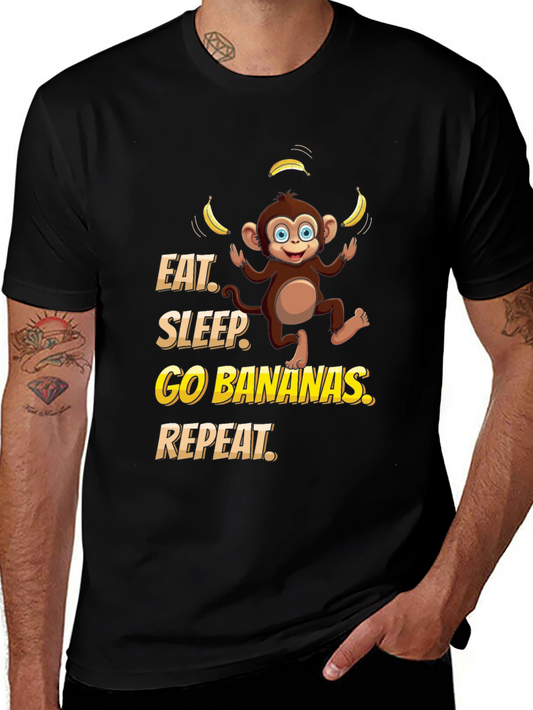 Eat Sleep Go Bananas Monkey T-Shirt