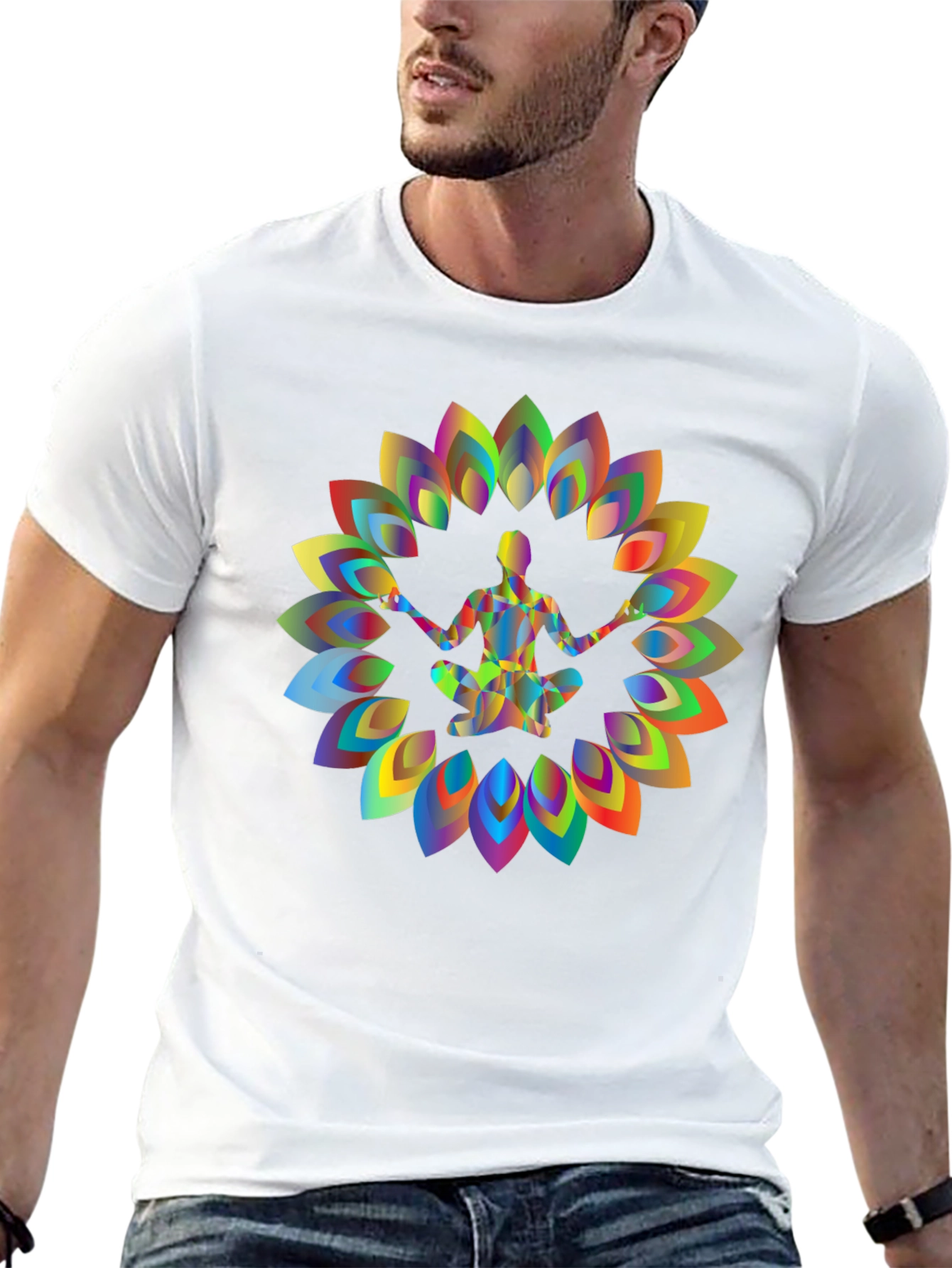 Yoga Meditation Chakra Black T-Shirt