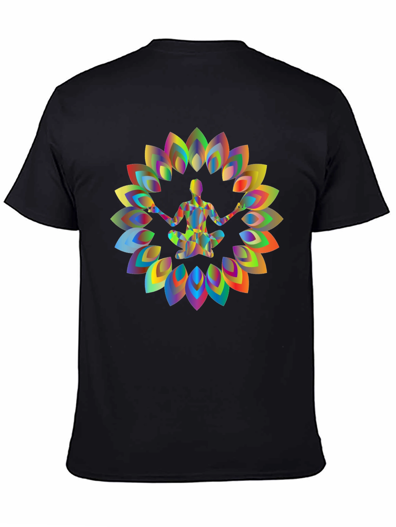 Yoga Meditation Chakra Black T-Shirt