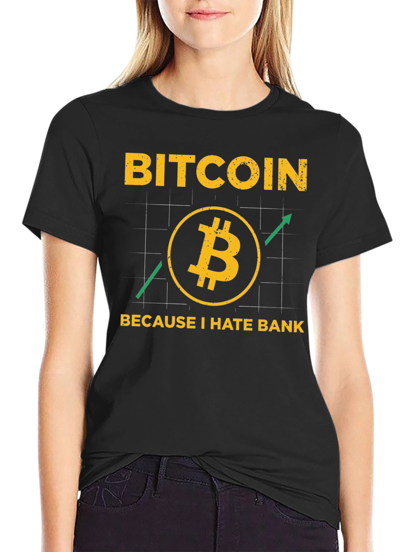 Bitcoin Crypto T-Shirt - Because I Hate Banks!