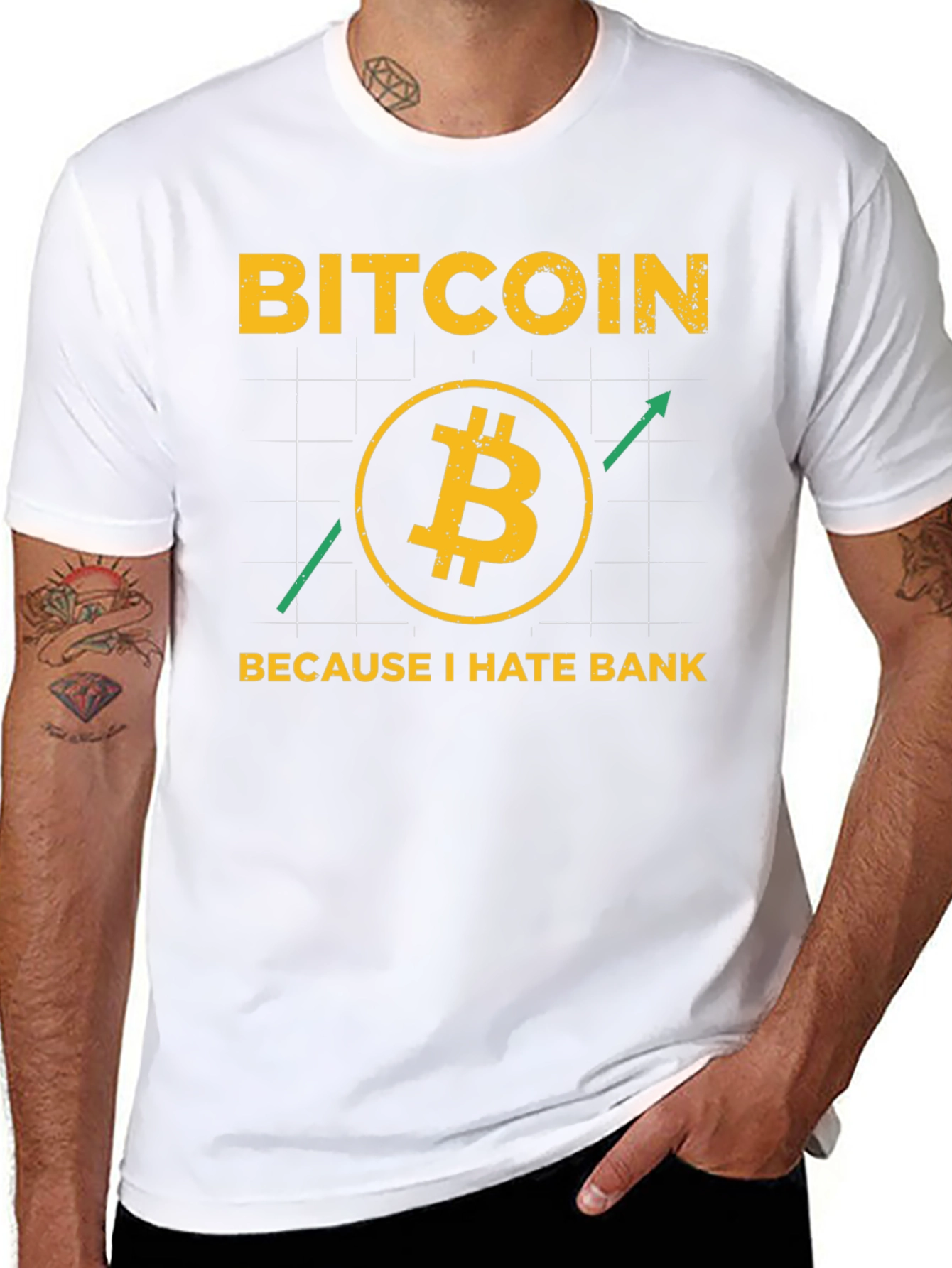 Bitcoin Crypto T-Shirt - Because I Hate Banks!