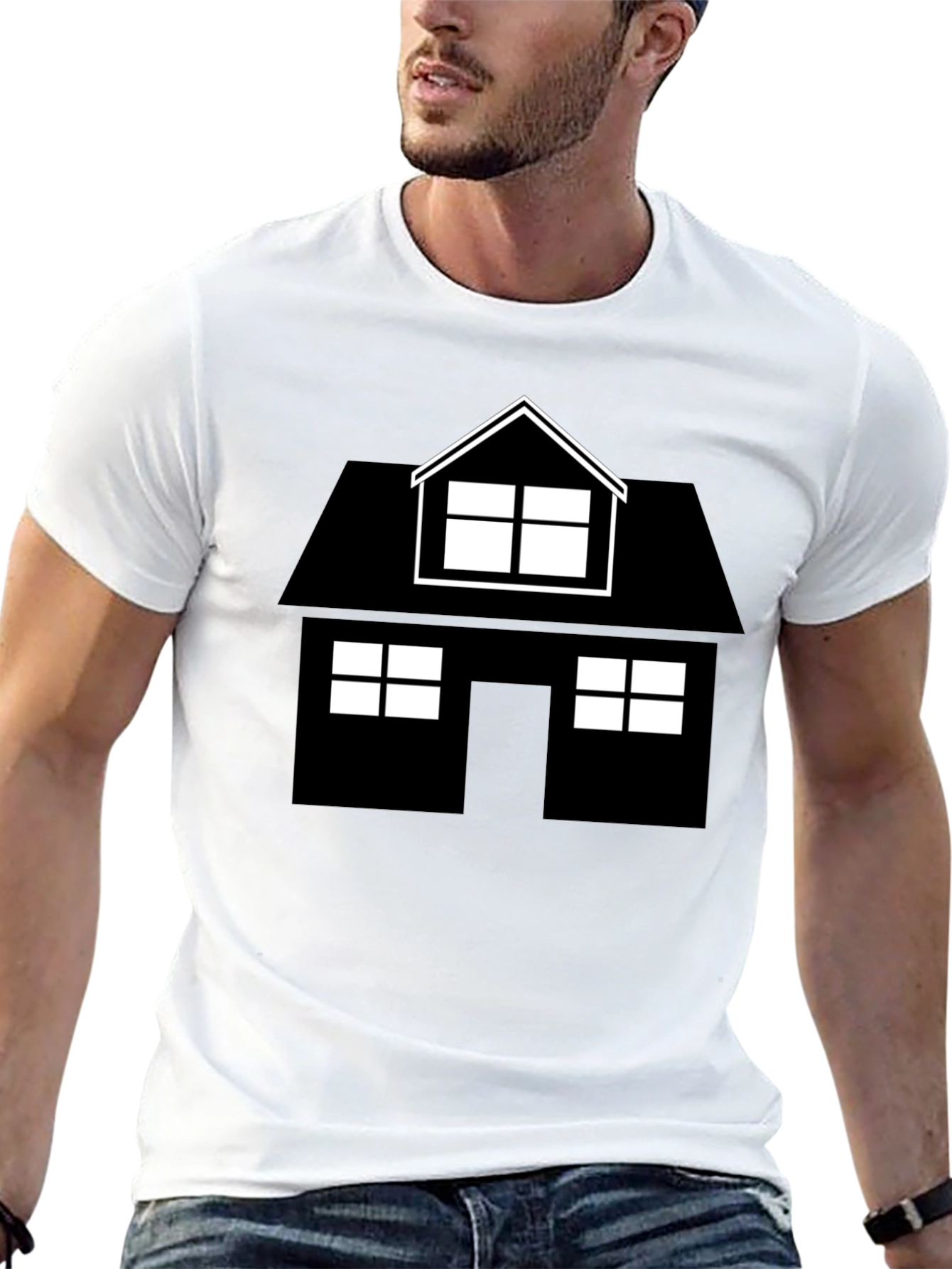 House Graphic Black T-Shirt