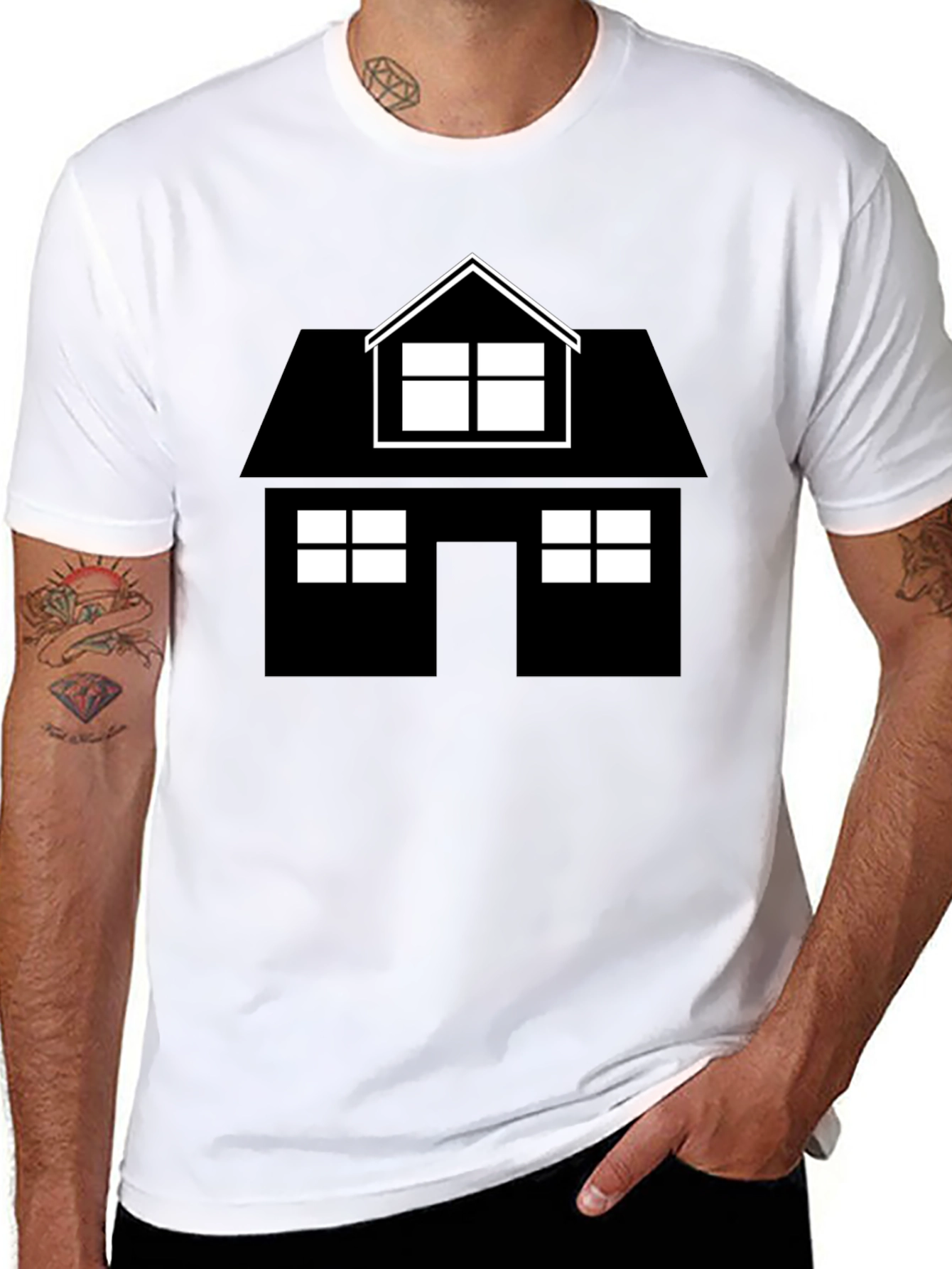 House Graphic Black T-Shirt
